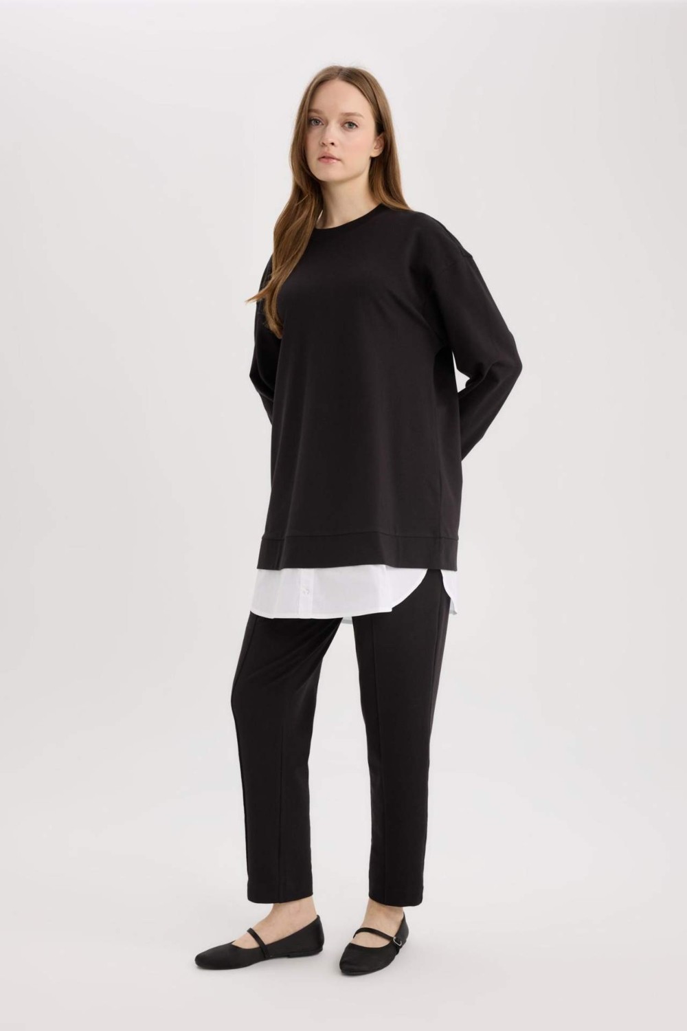 DeFacto Harem Basic Sweatshirt Kumaşı Pantolon D9363AX25SP görsel 6