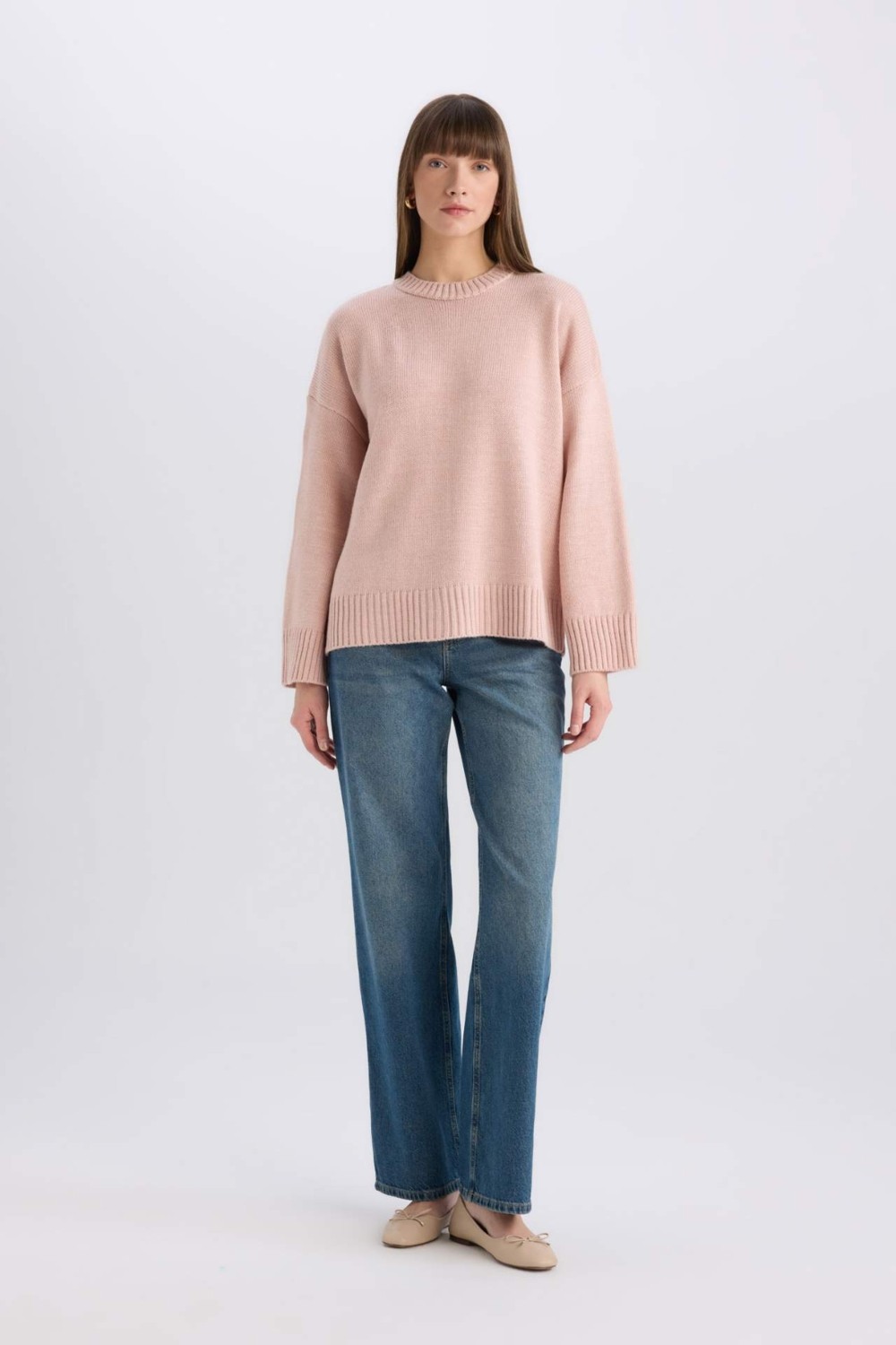 DeFacto Oversize Basic Triko Kazak D0036AX25SP görsel 8