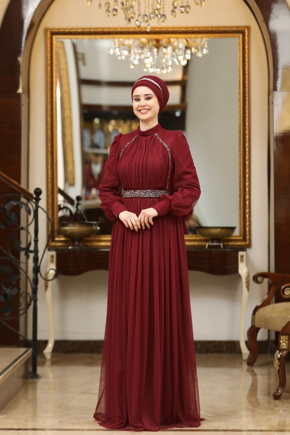 Fuval Moda Büyük Beden Tül Efsane Abiye görsel 5
