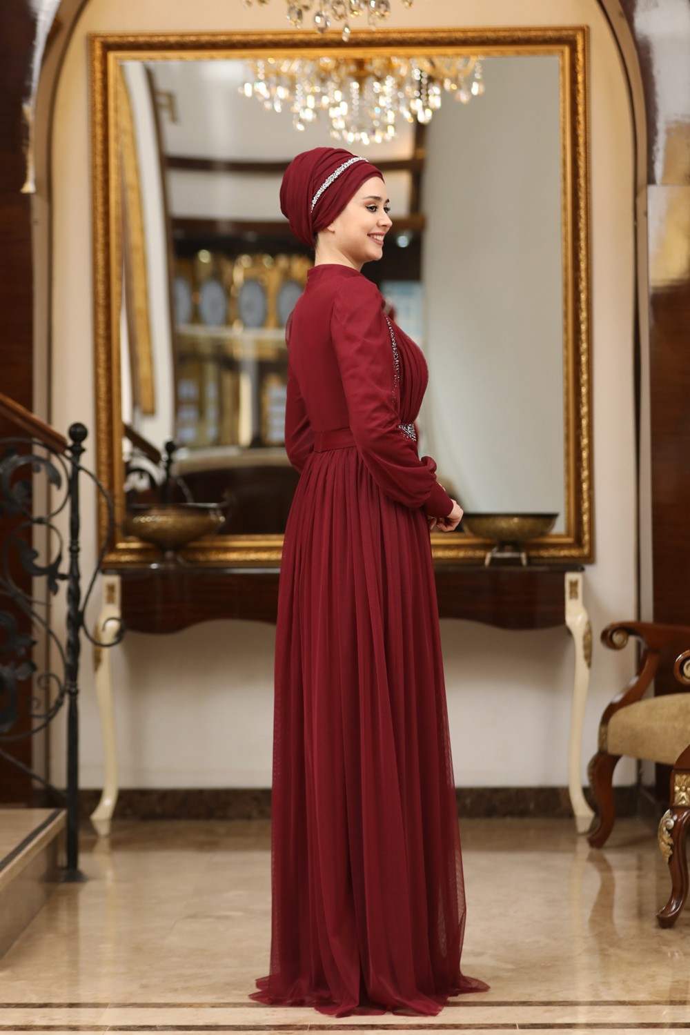 Fuval Moda Büyük Beden Tül Efsane Abiye görsel 7