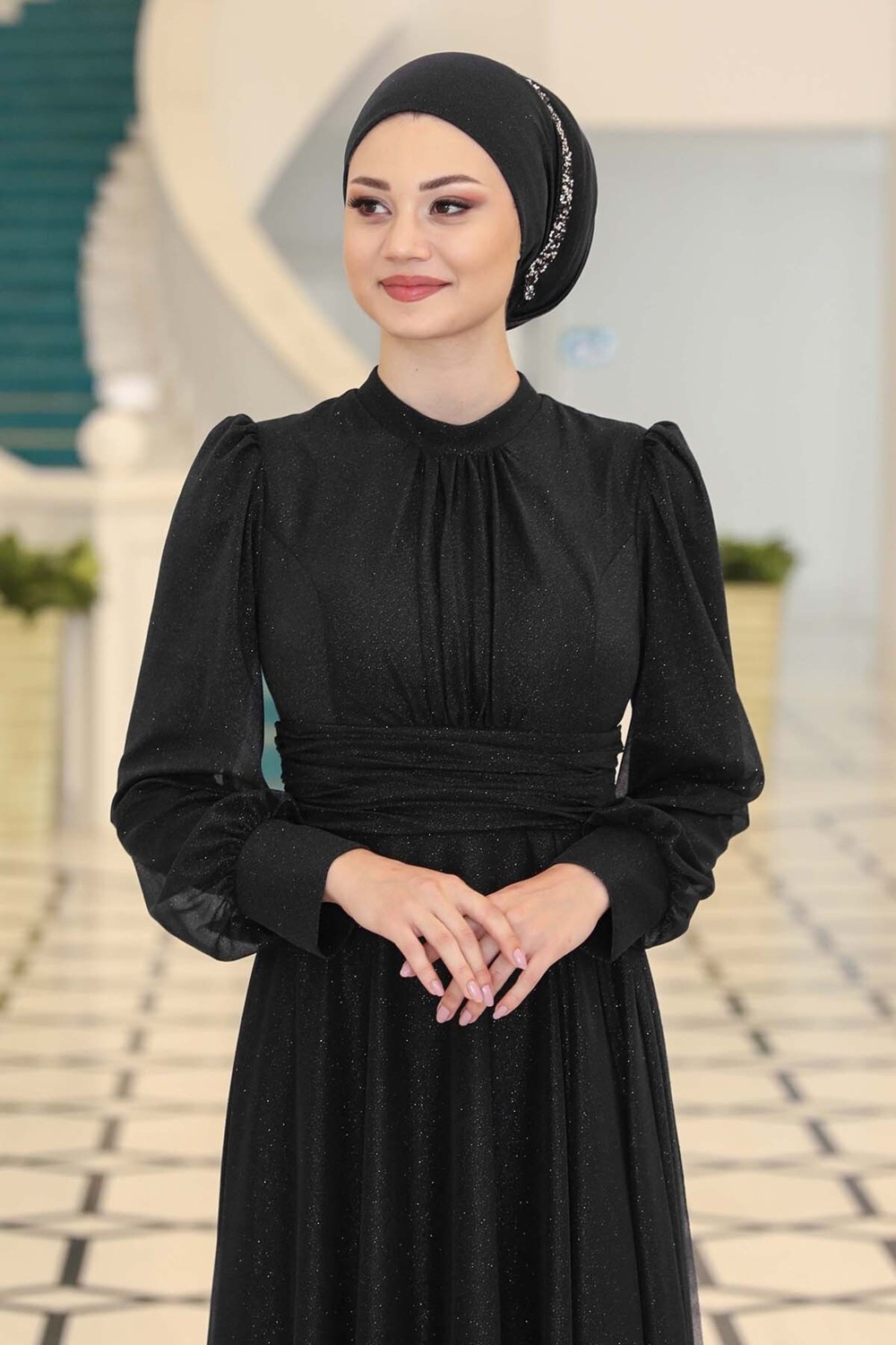 Fuval Moda Şık Tasarım Tül Kübra Abiye görsel 4