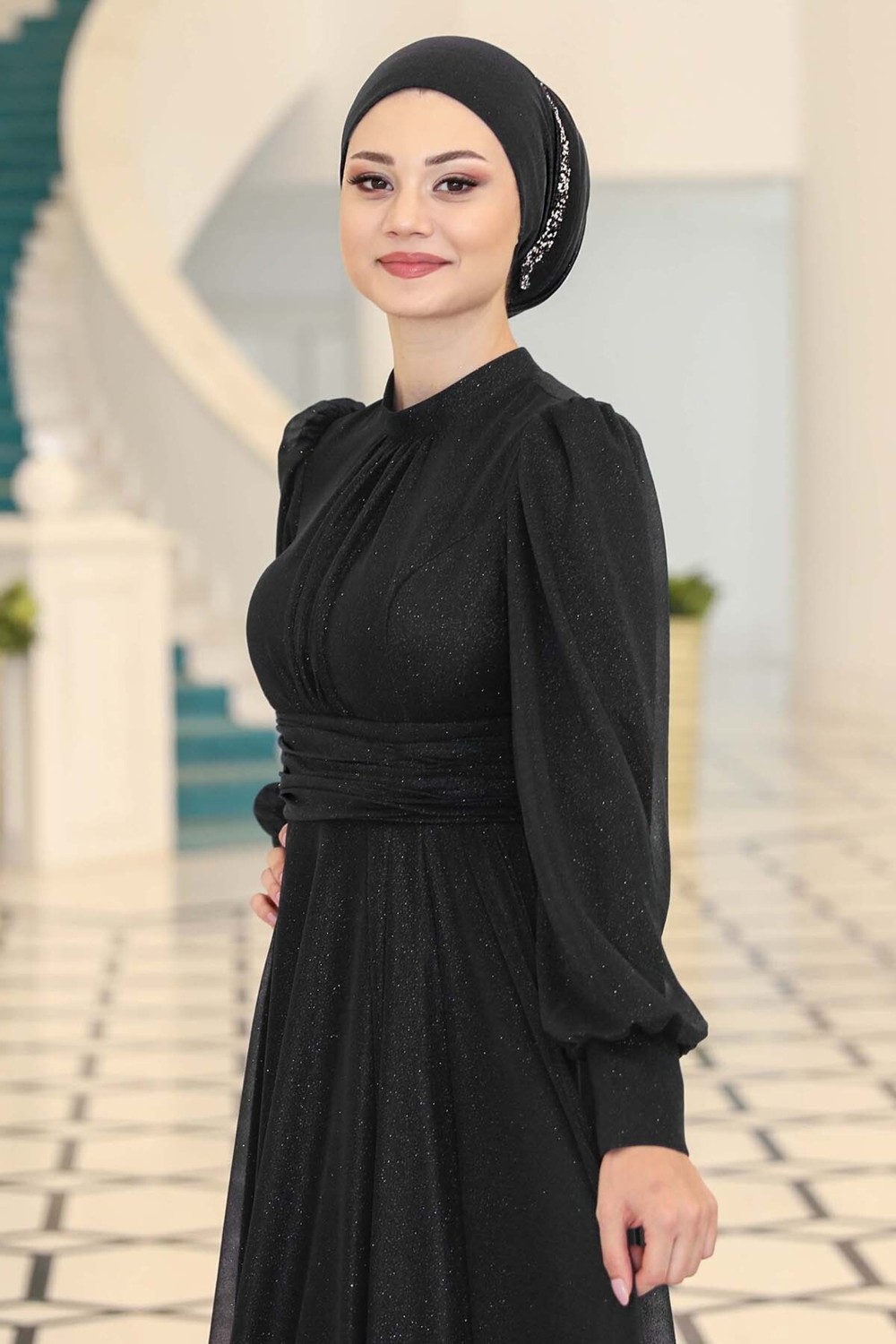 Fuval Moda Şık Tasarım Tül Kübra Abiye görsel 5