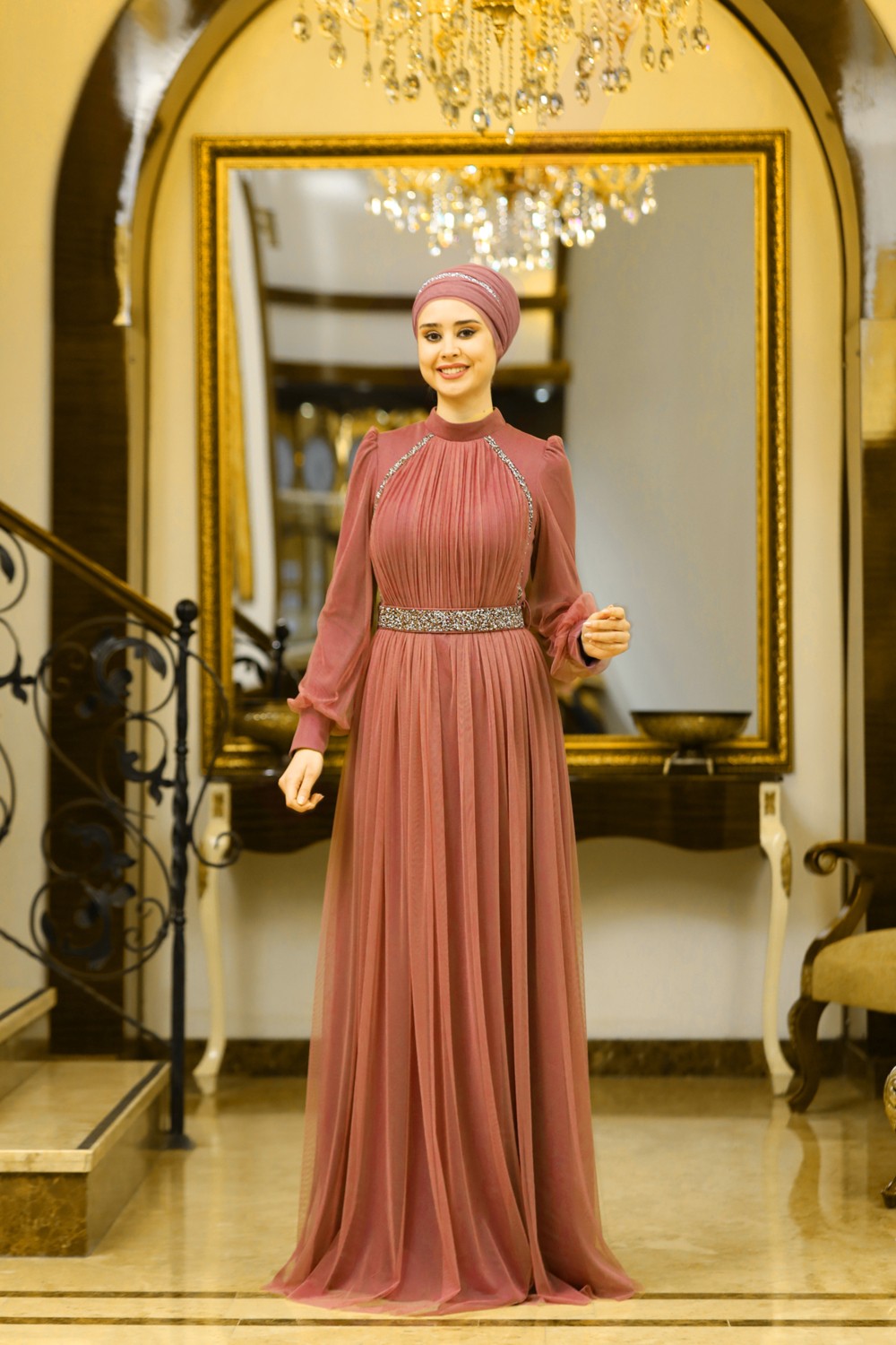 Fuval Moda Büyük Beden Tül Efsane Abiye