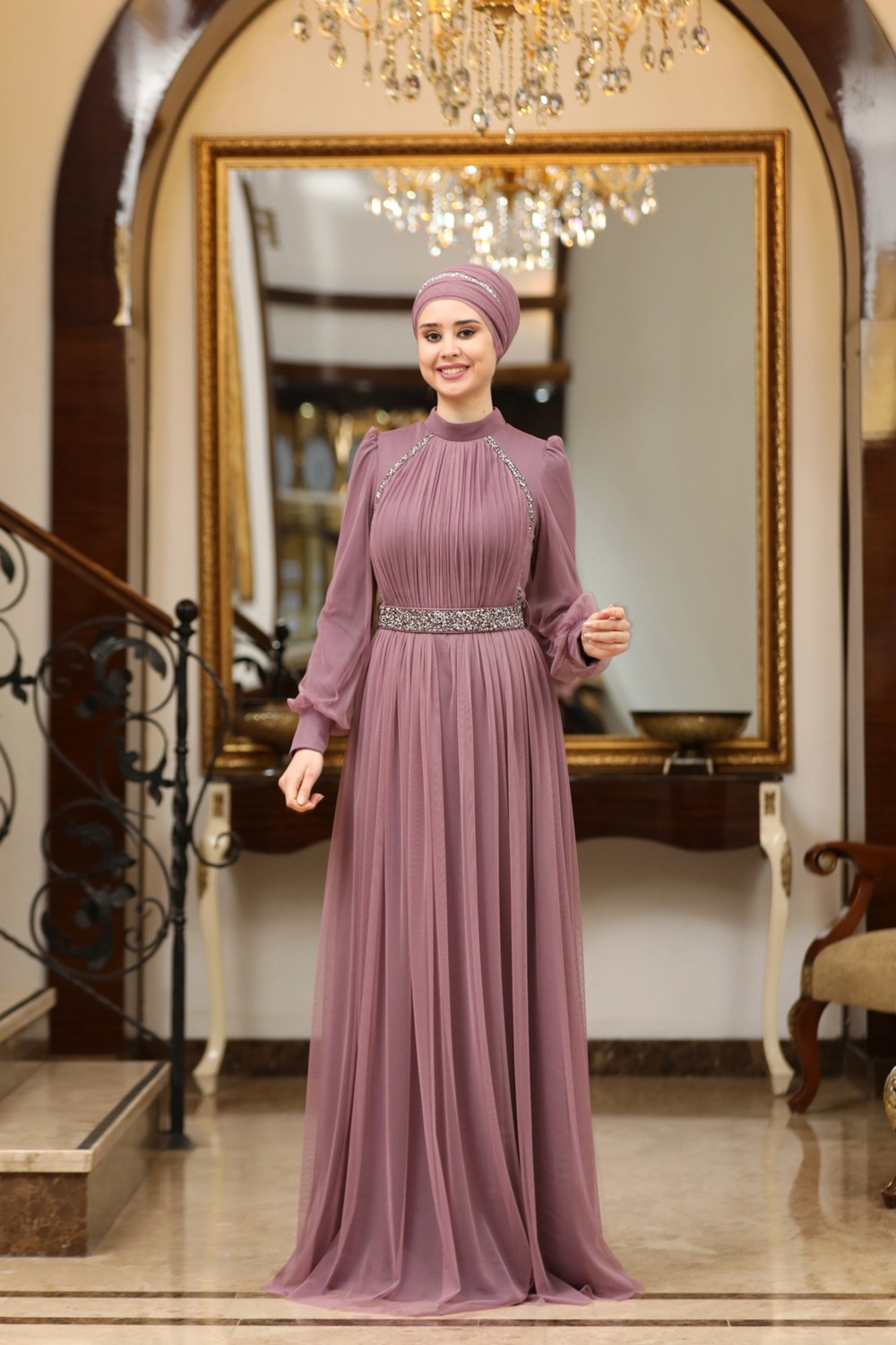 Fuval Moda Büyük Beden Tül Efsane Abiye