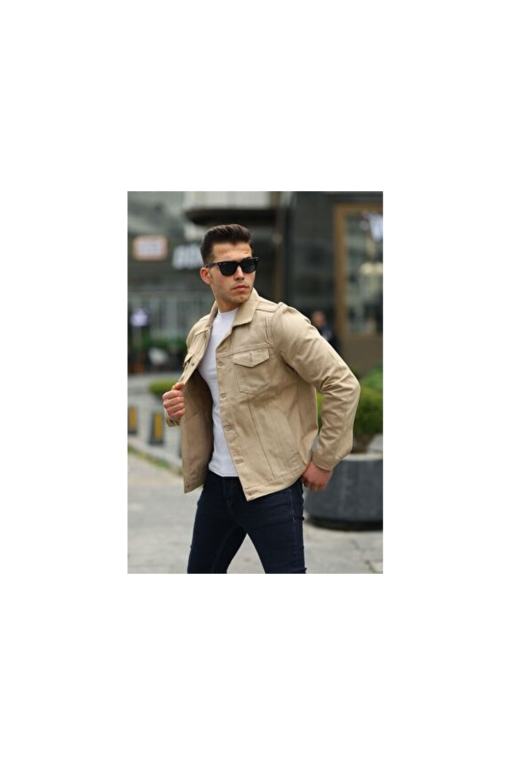 Comstar Erkek Slim Fit Denim Kot Ceket görsel 7