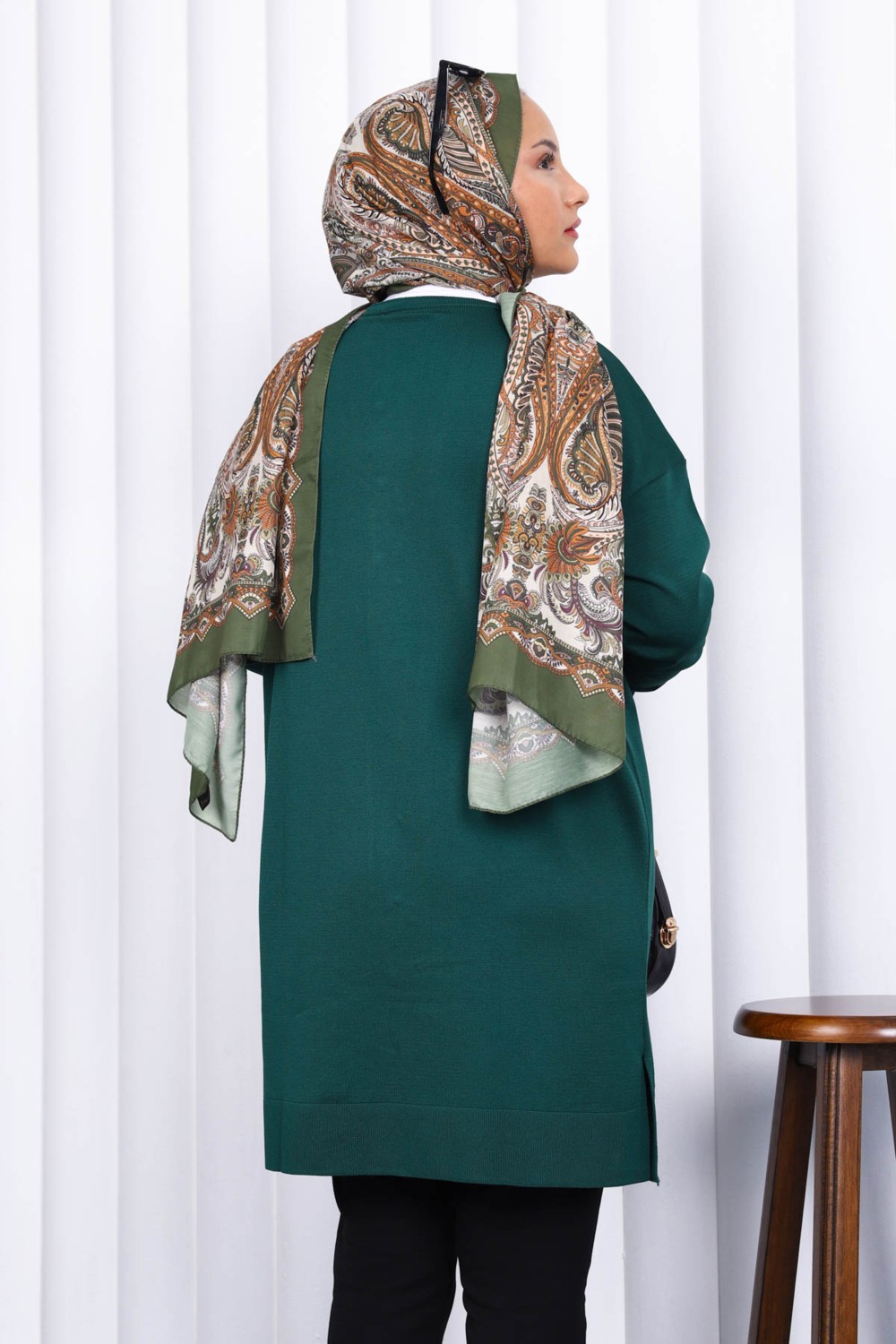 İmaj Butik Gri Düğmeli Soğuk Iplik Triko Hırka görsel 5