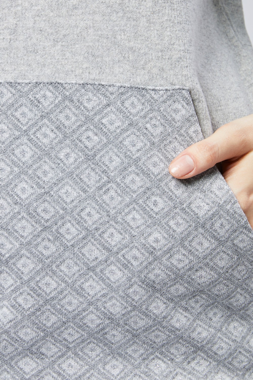 Moon Cover Mooncover Kadın Yumuşacık Kışlık Pijama Takımı, Cep Detaylı Gri görsel 6