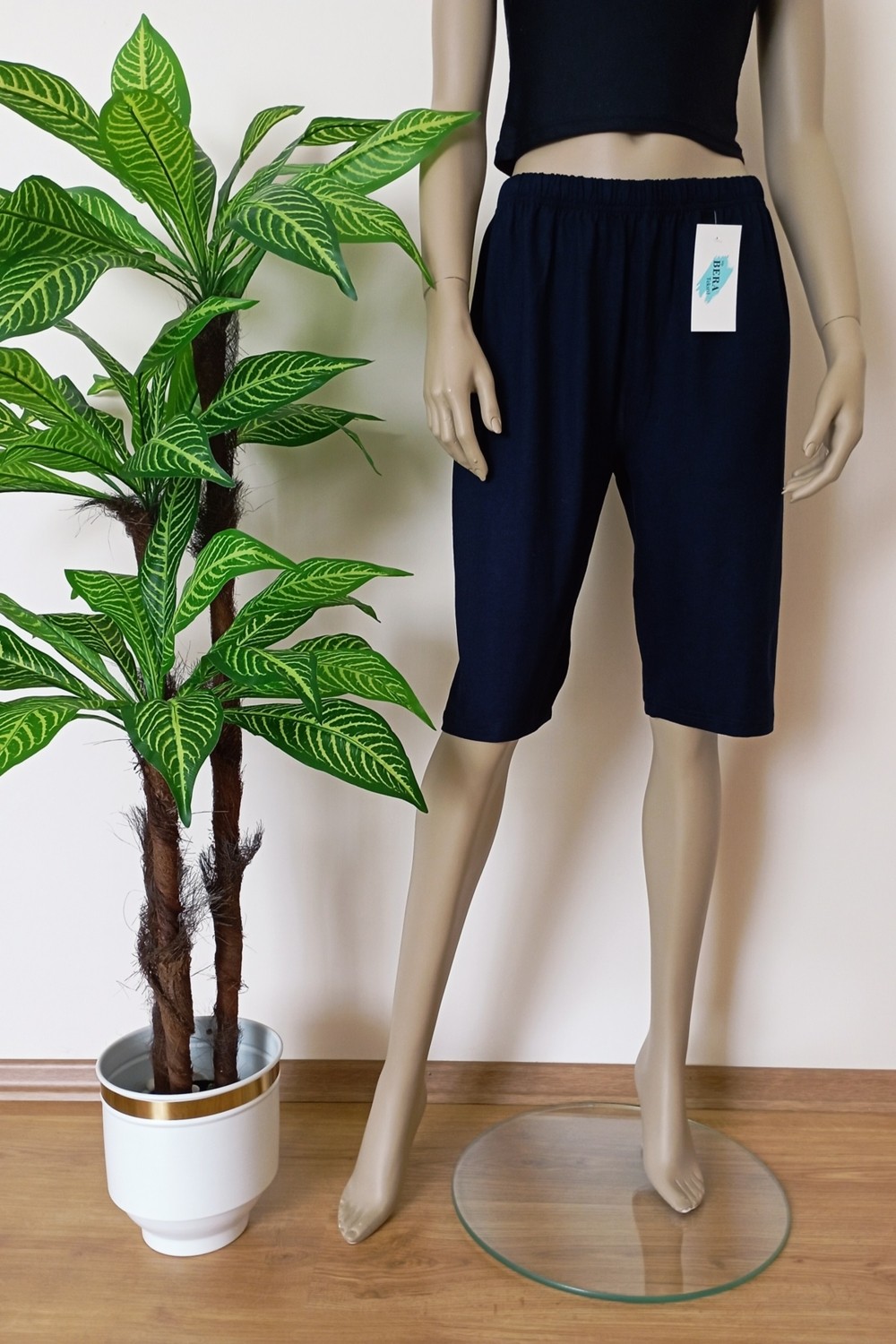 Bera Tekstil Unisex Lacivert Düz Renk Kapri
