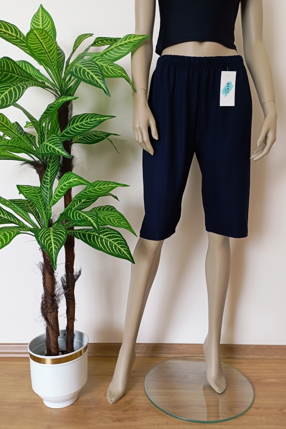 Bera Tekstil Unisex Lacivert Düz Renk Kapri görsel 3
