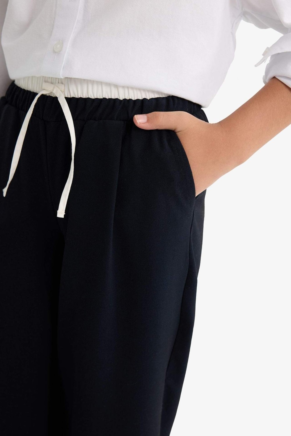 DeFacto Straight Wide Geniş Bol Paça Pantolon Kız Çocuk F2432A825AU görsel 7