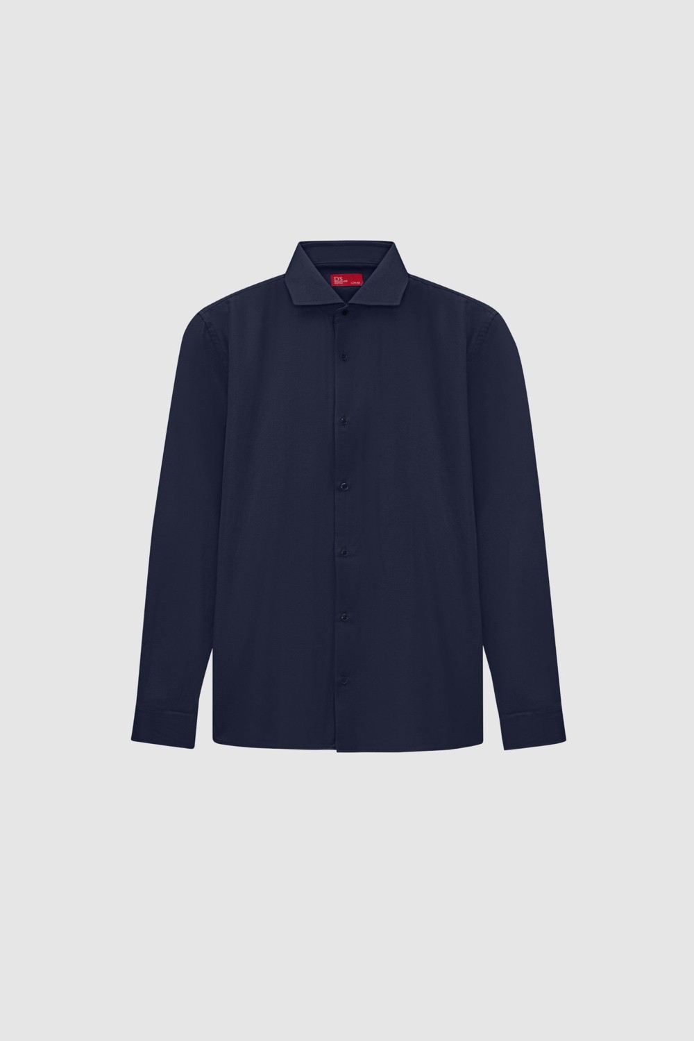 D'S Damat Slim Fit Mavi Italyan Yaka Armürlü Uzun Kollu Kolay Ütülenebilir Nefes Alan Dört Mevsim Göm 2HF02ORT3185 görsel 5