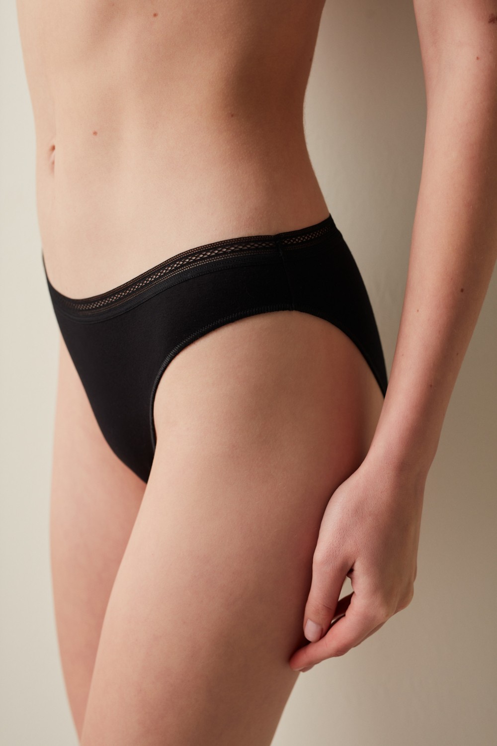 Penti Easy Pamuklu Trim Siyah Slip Külot görsel 6