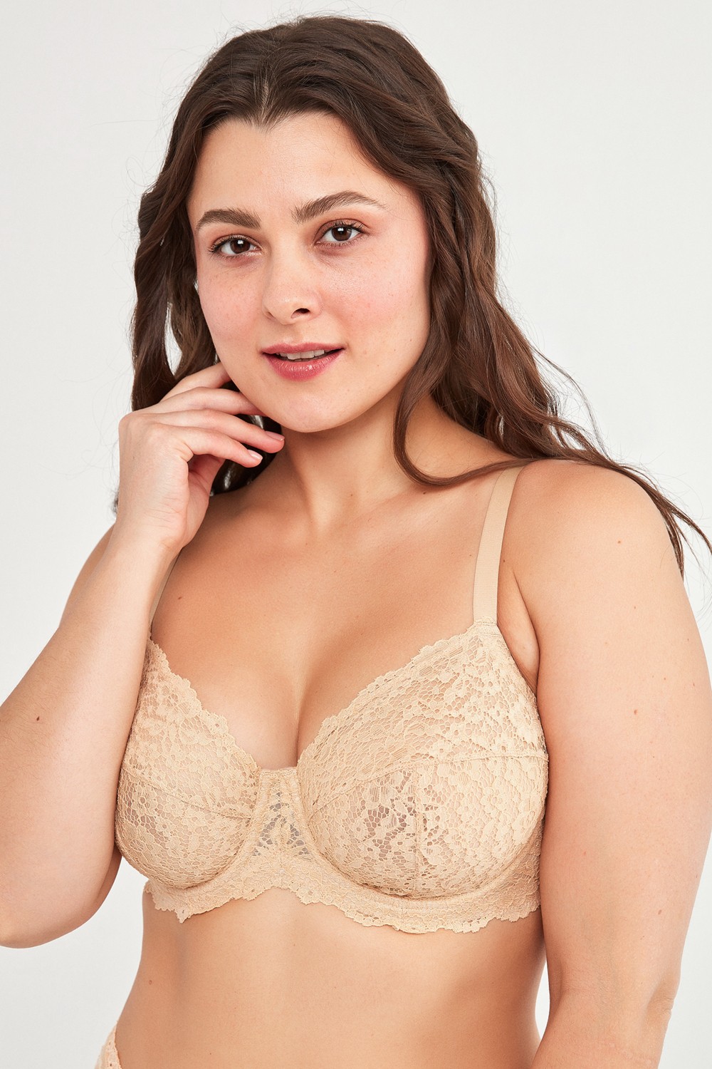 Penti Ten Rengi Büyük Beden Dantelli Jasmine Toparlıyıcı Balenli Sütyen görsel 6