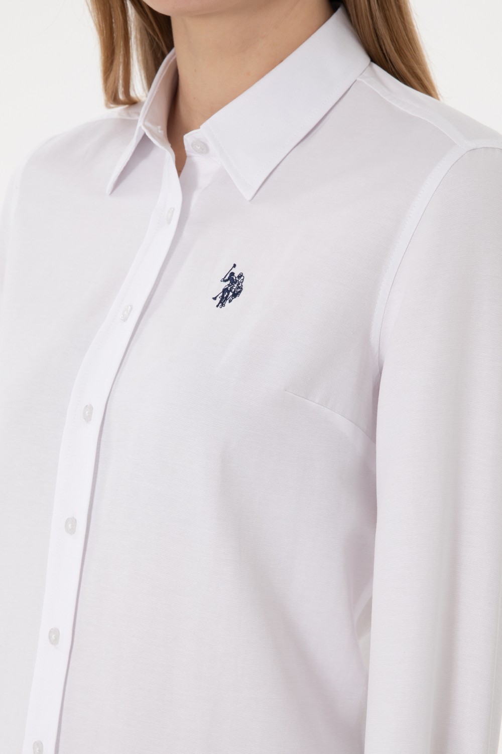 U.S. Polo Assn. Kadın Açık Mavi Gömlek Basic 50288851-VR003 görsel 7