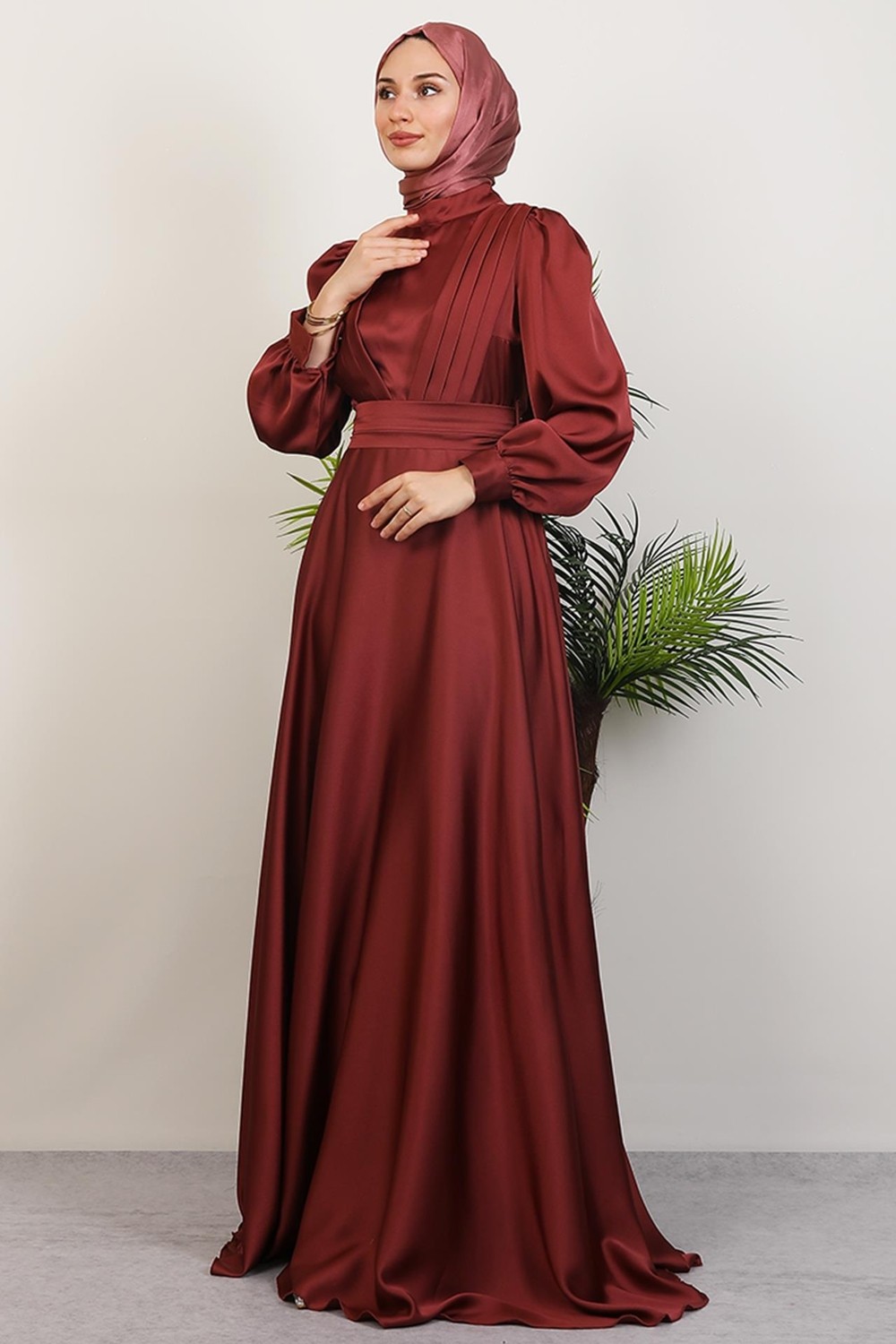 Giza Store Milanda Tesettür Abiye Pembe görsel 8