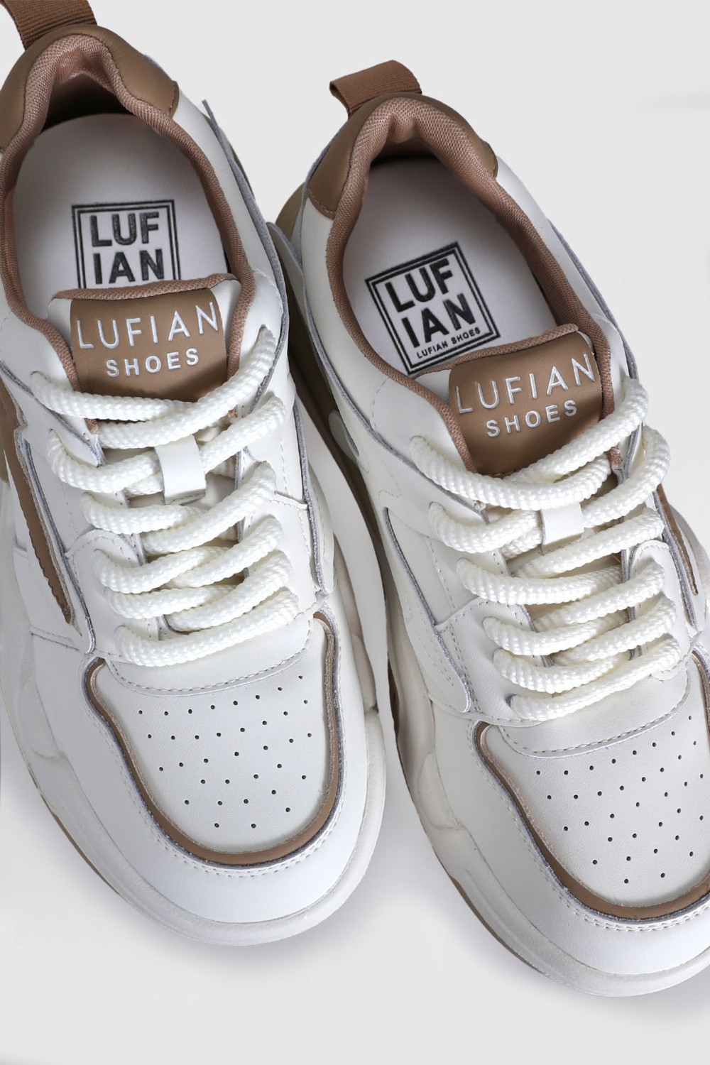 Lufian Maya Kadın Sneaker Ayakkabı Bej görsel 3