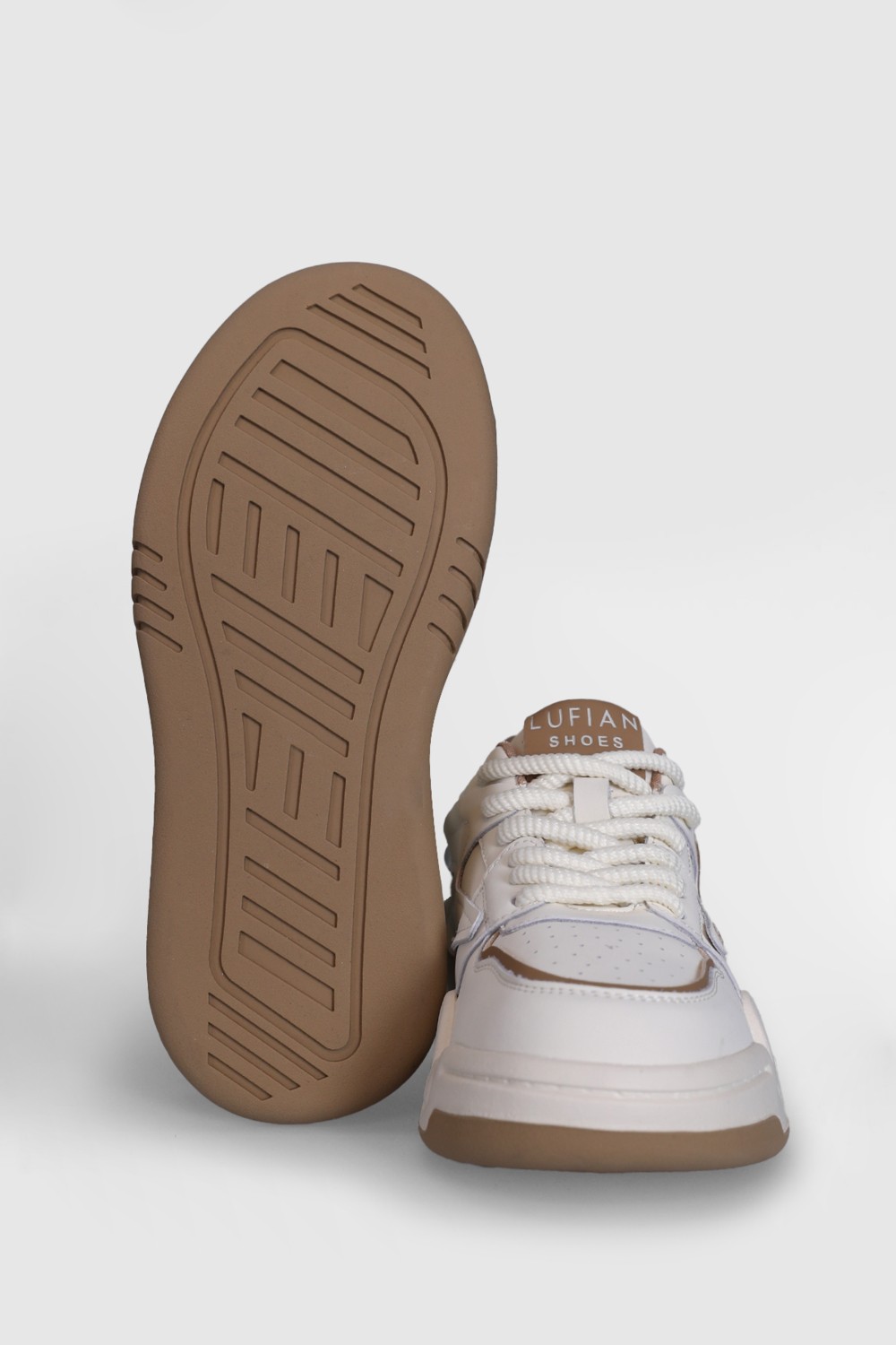 Lufian Maya Kadın Sneaker Ayakkabı Bej görsel 6