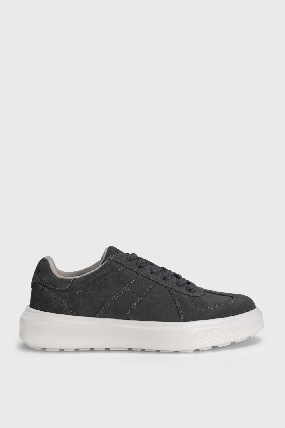 Lufian Jaques Erkek Deri Sneaker Ayakkabı Koyu Gri