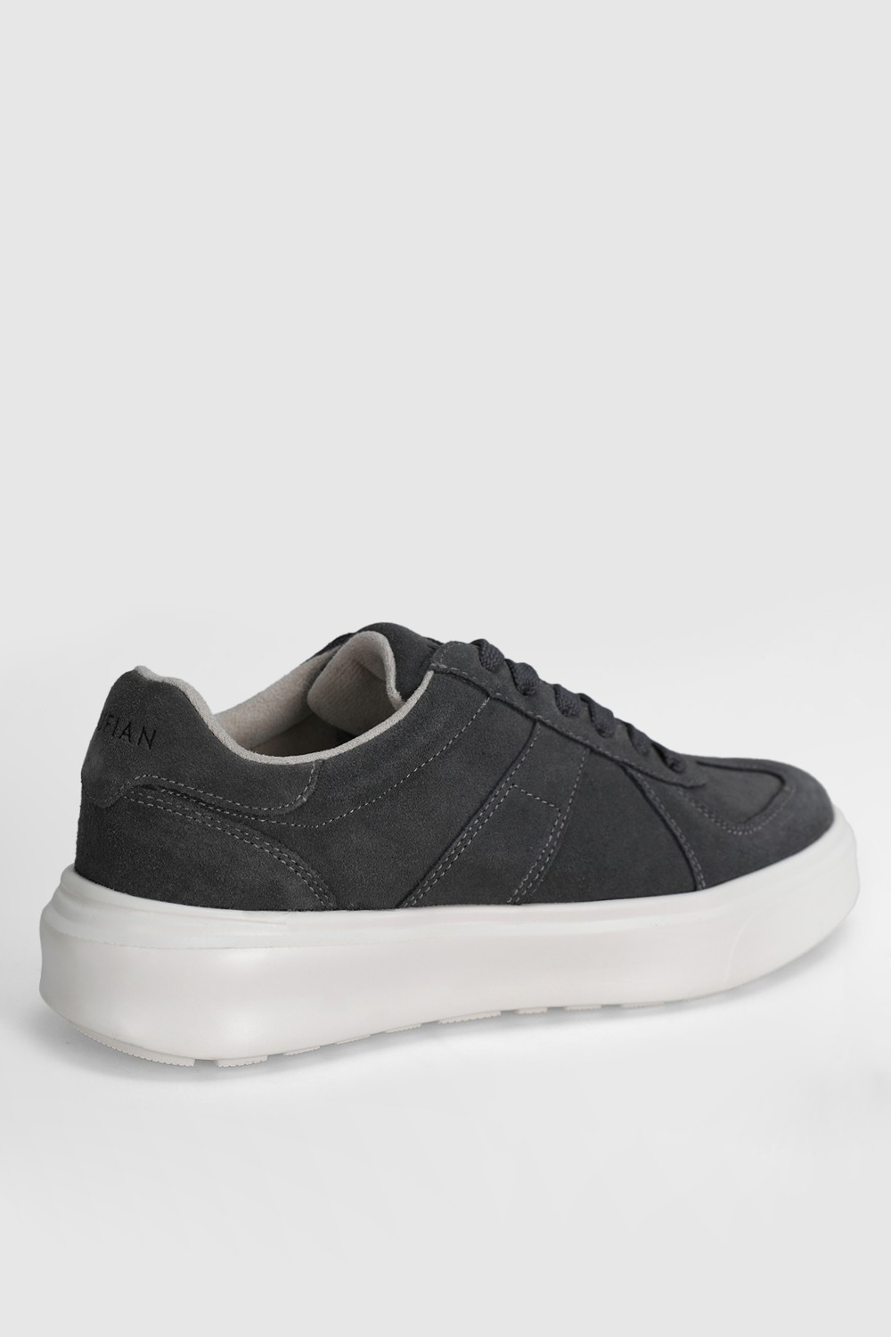 Lufian Jaques Erkek Deri Sneaker Ayakkabı Koyu Gri görsel 3