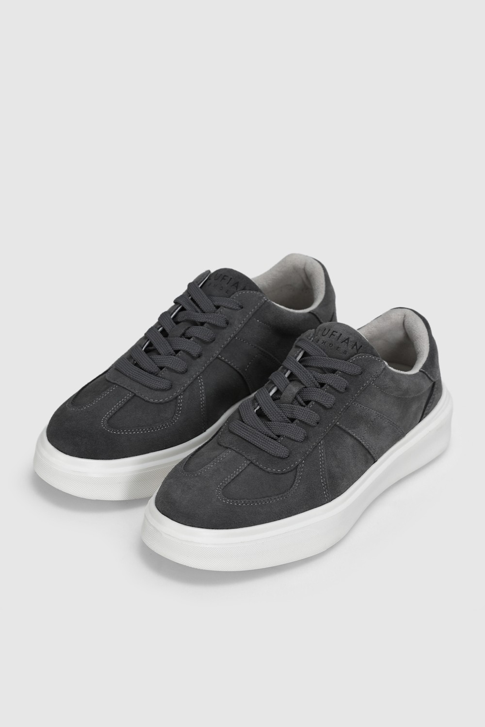 Lufian Jaques Erkek Deri Sneaker Ayakkabı Koyu Gri görsel 4