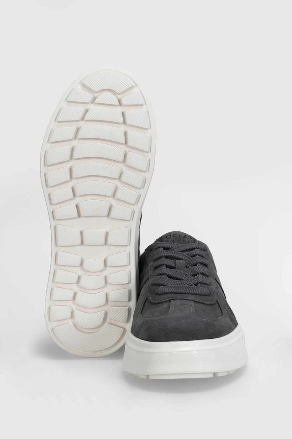 Lufian Jaques Erkek Deri Sneaker Ayakkabı Koyu Gri görsel 5