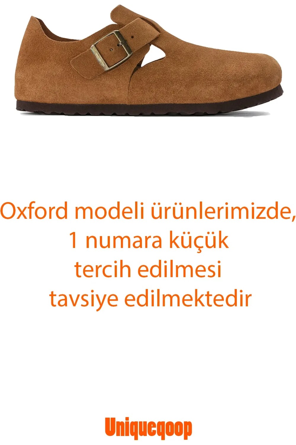 Uniqueqoop Oxford Hakiki Deri Mantar Taban Ortopedik Ayakkabı görsel 7