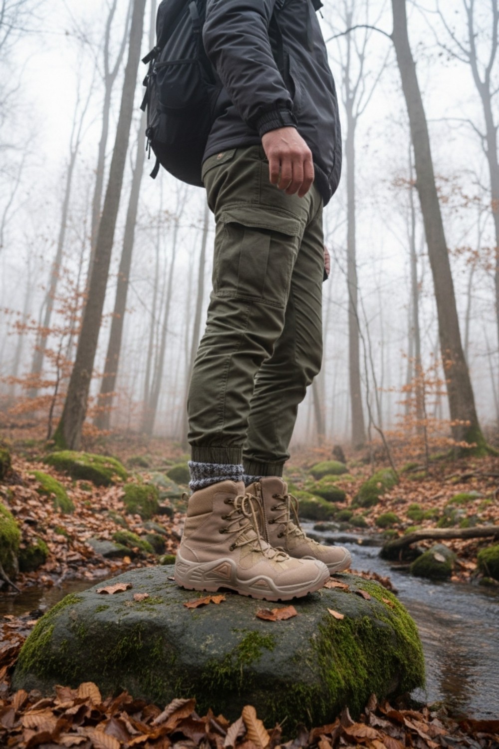 Muggo Ranger Tactical Askeri Fermuarlı ve Bağcıklı Postal Çöl Botu görsel 2