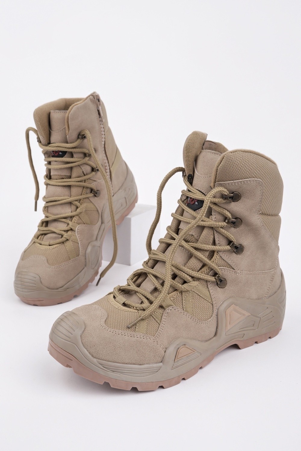 Muggo Ranger Tactical Askeri Fermuarlı ve Bağcıklı Postal Çöl Botu görsel 6