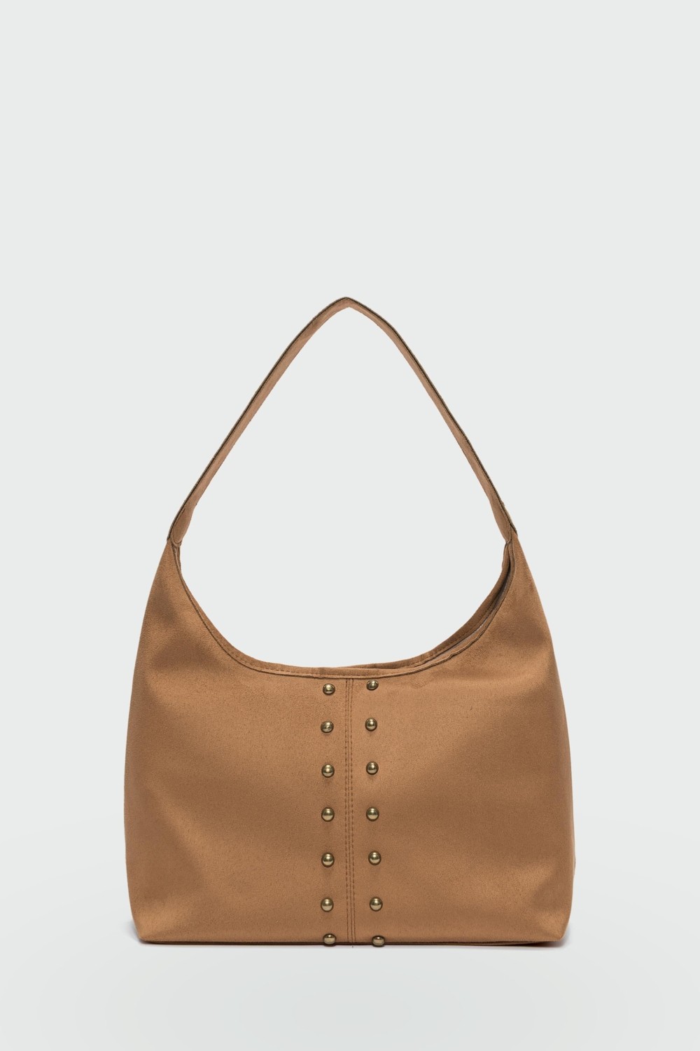 Shule Bags Moka Troklu Süet Omuz Çantası Camel