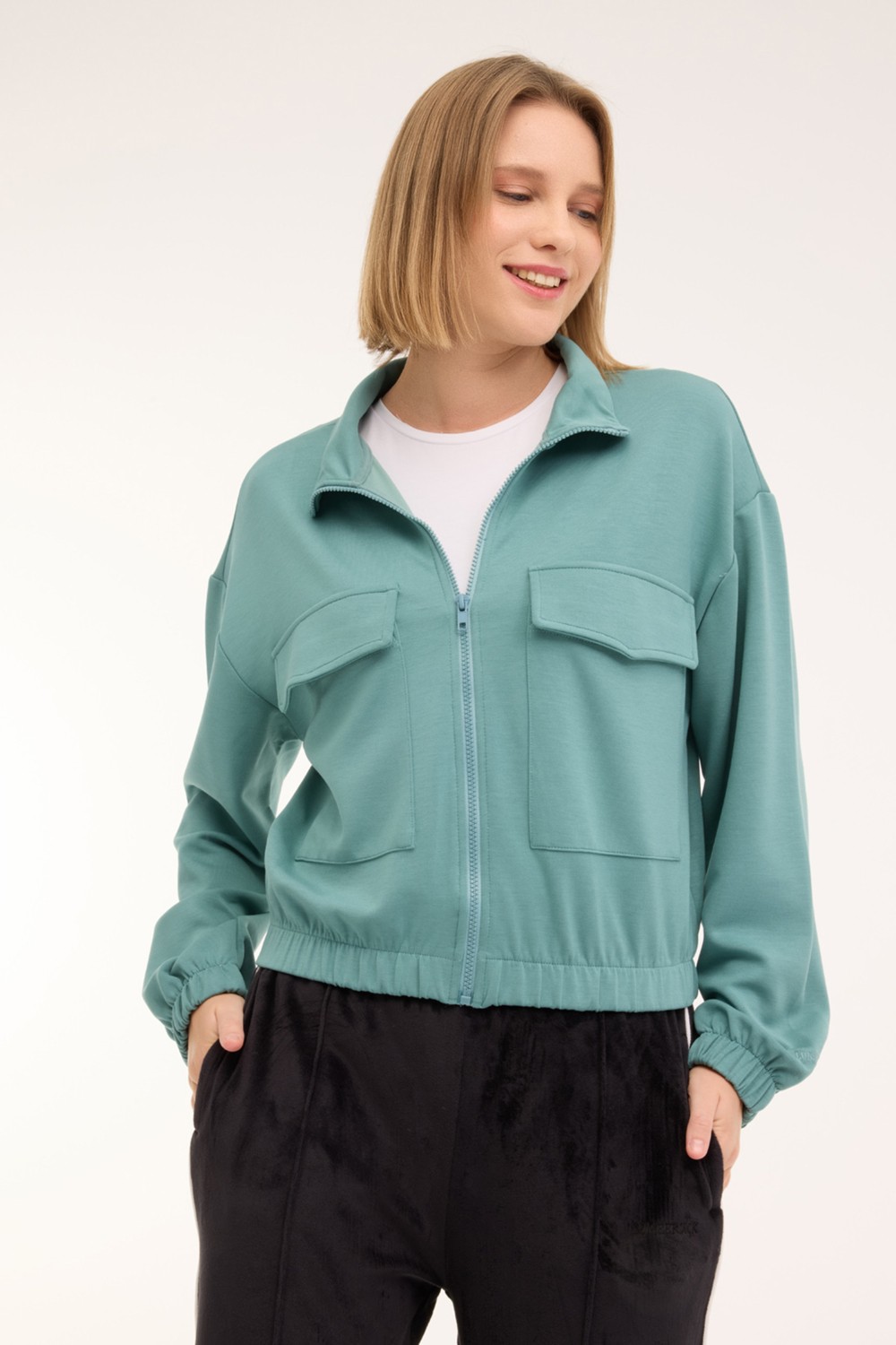 Lumberjack WL ZOE 18MS408 4PR Yeşil Kadın Eşofman Üstü görsel 6