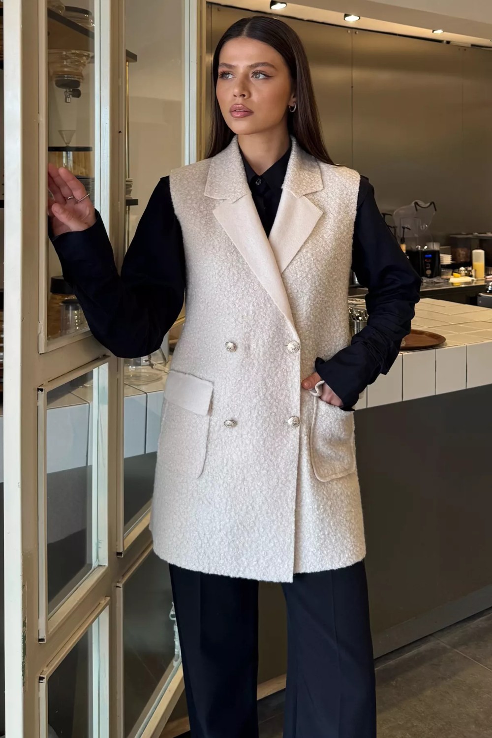 Gülseli Kadın Buklet Yelek P-00018370 görsel 6