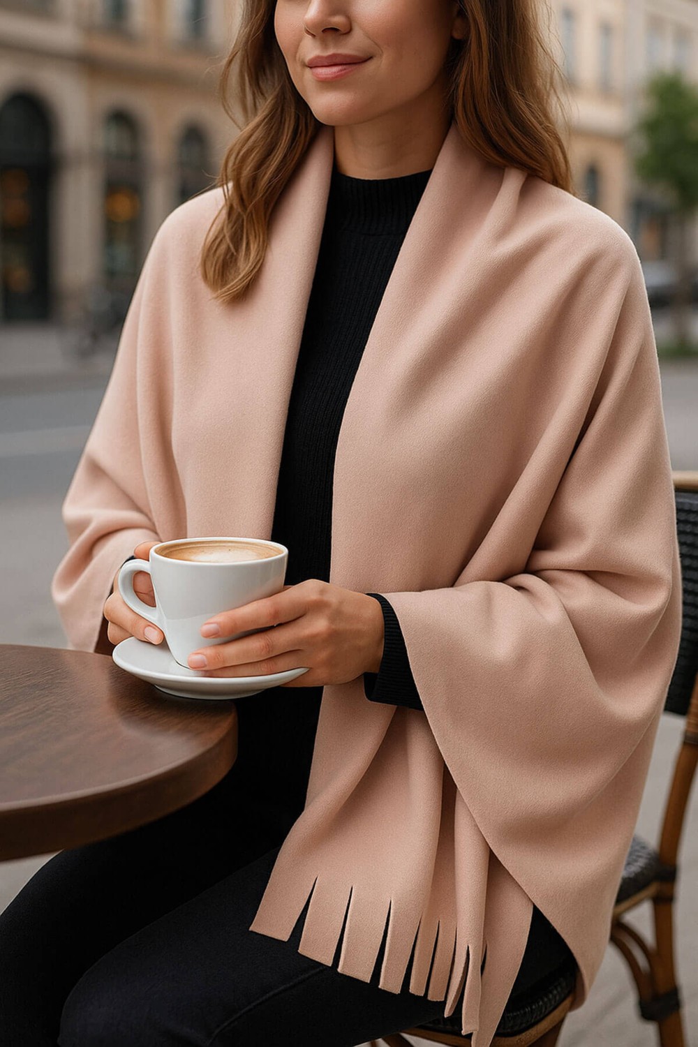 Elif Mira Unisex Polar Omuz Şalı 70X180 cm Kışlık Sıcak Şal Elegantwarm görsel 3
