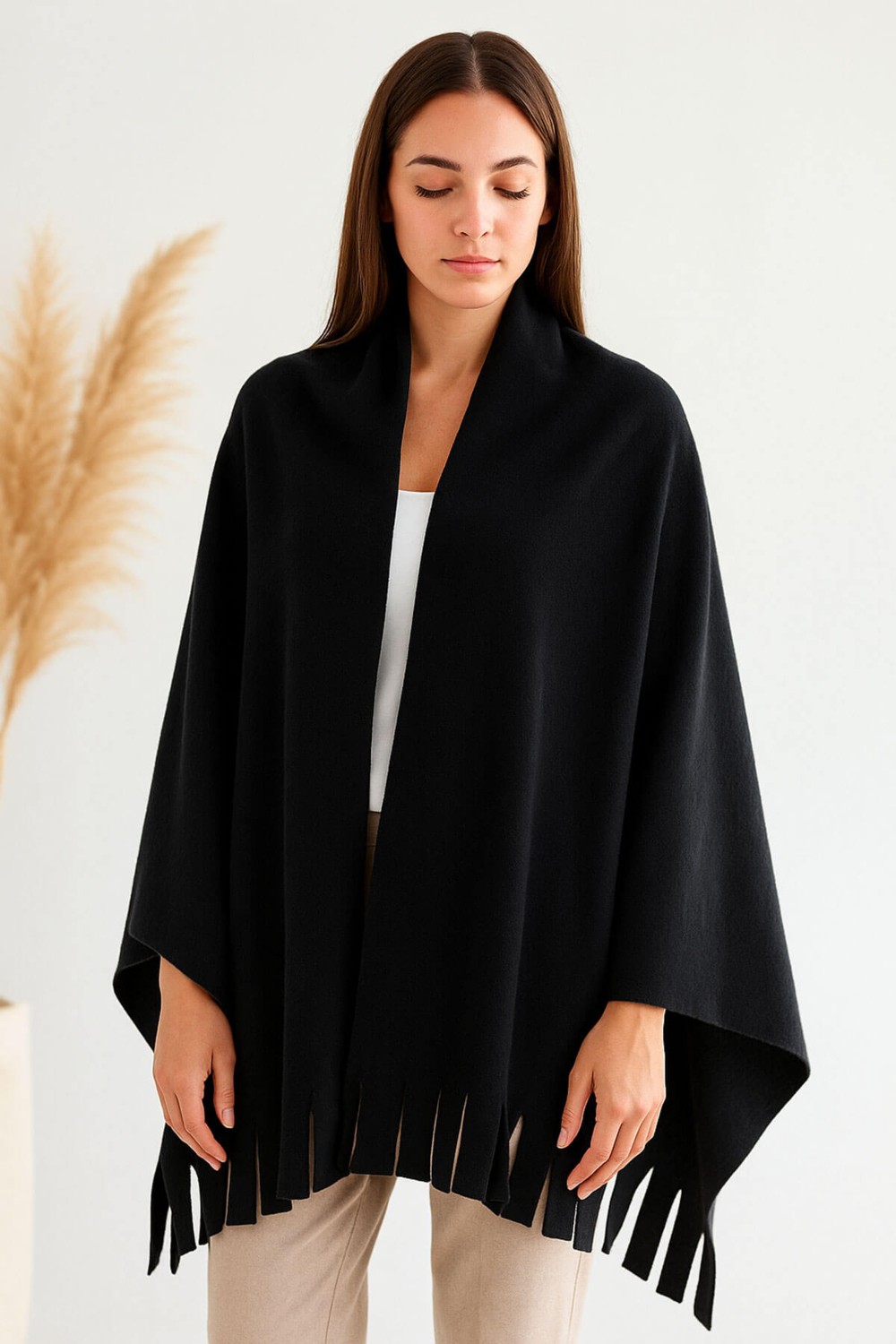 Elif Mira Unisex Polar Omuz Şalı 70X180 cm Kışlık Sıcak Şal Elegantwarm