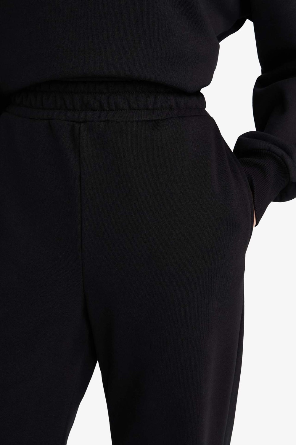 DeFacto Straight Fit Basic Cepli Yüksek Bel Eşofman Altı B8571AX25AU görsel 5