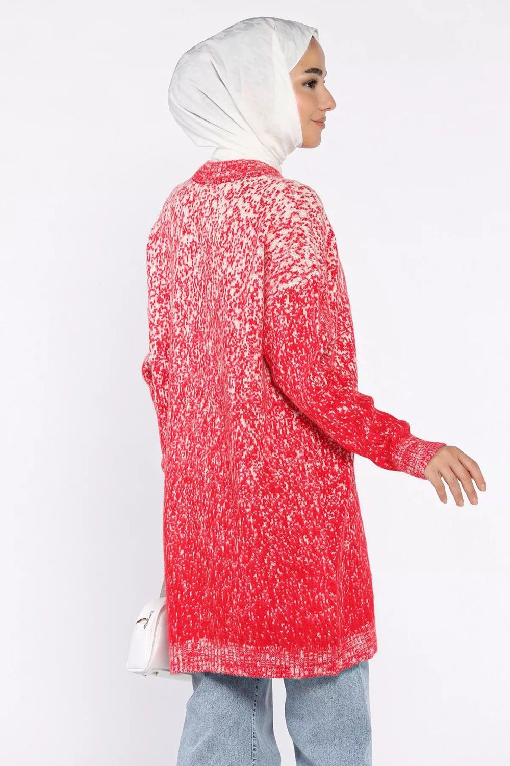 Julude Bisiklet Yaka Çift Renkli Tesettür Triko Tunik (S-M-L-Xl Beden Uyumludur.) P-00018415 görsel 3