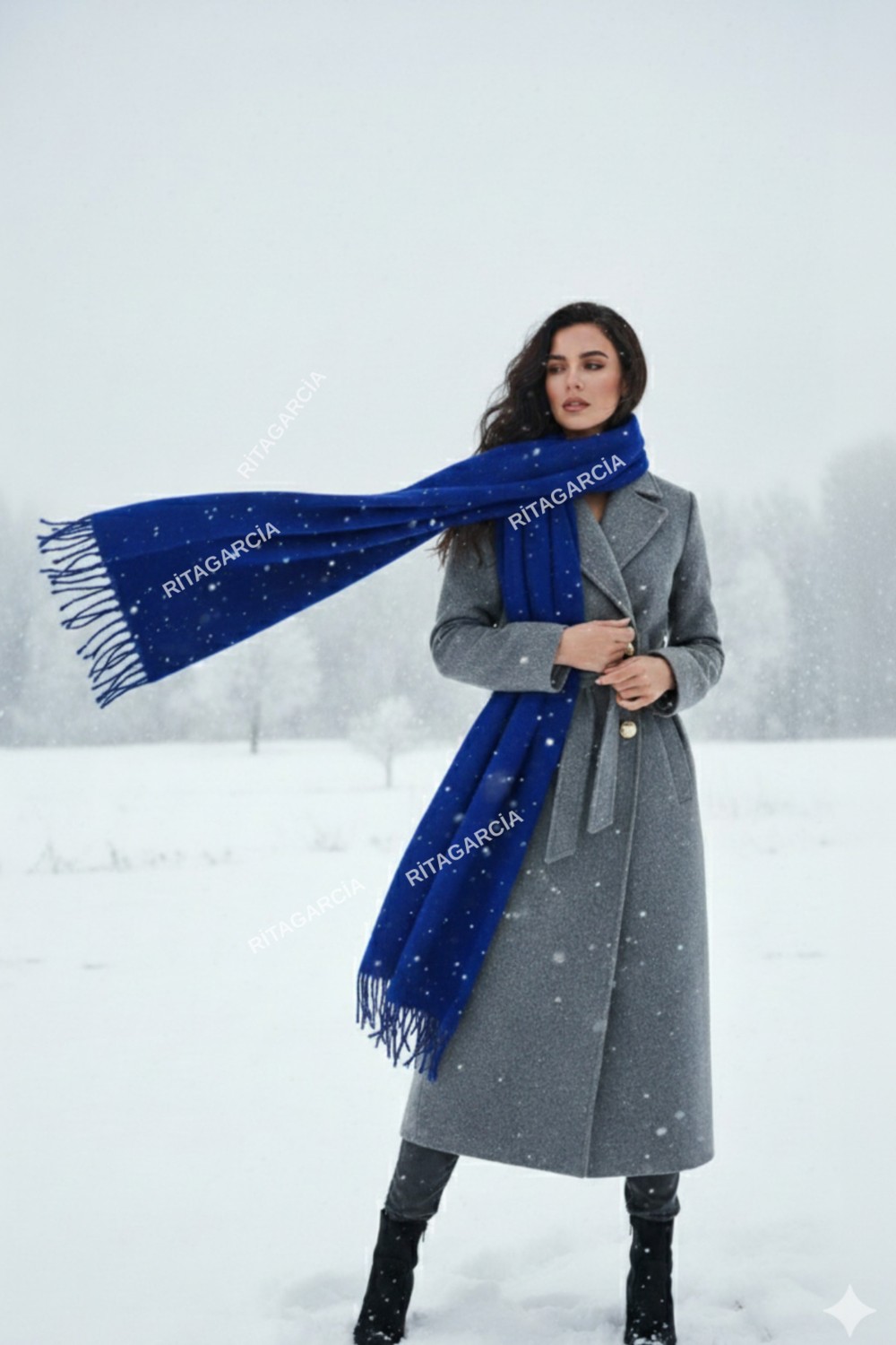 Ritagarcia Premium Soft Buklet Atkı Kadınlar İçin Bej Renkli Sade Tasarım Türkiye Menşeli görsel 2