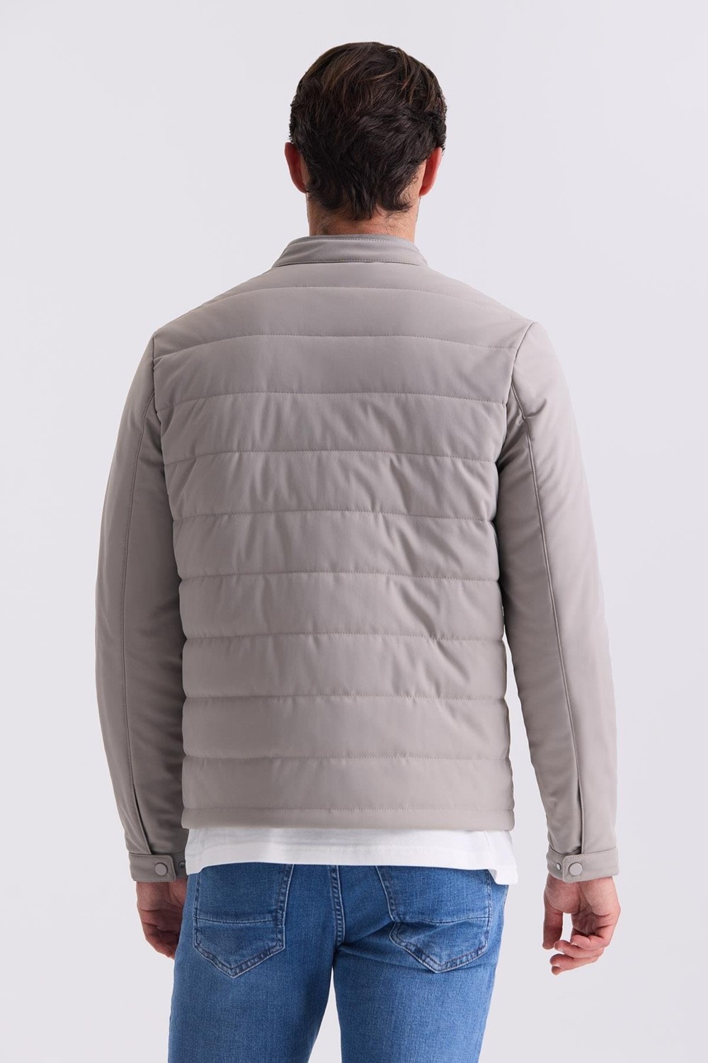 Jakamen Taş Comfort Fit Dik Yaka Önü Fermuarlı Mevsimlik Mont görsel 8