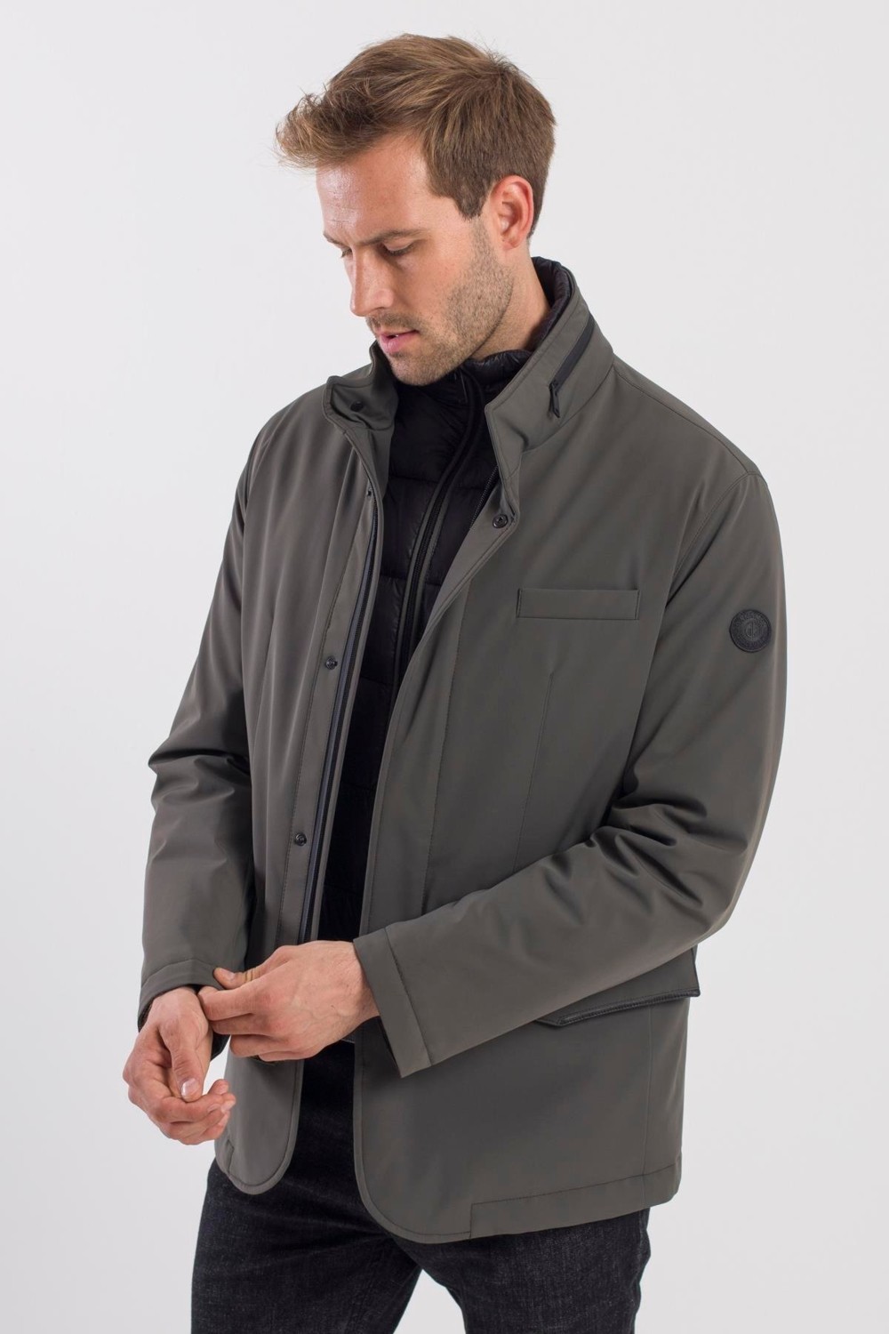 Jakamen Haki Comfort Fit Gizli Kapüşonlu Mont görsel 6