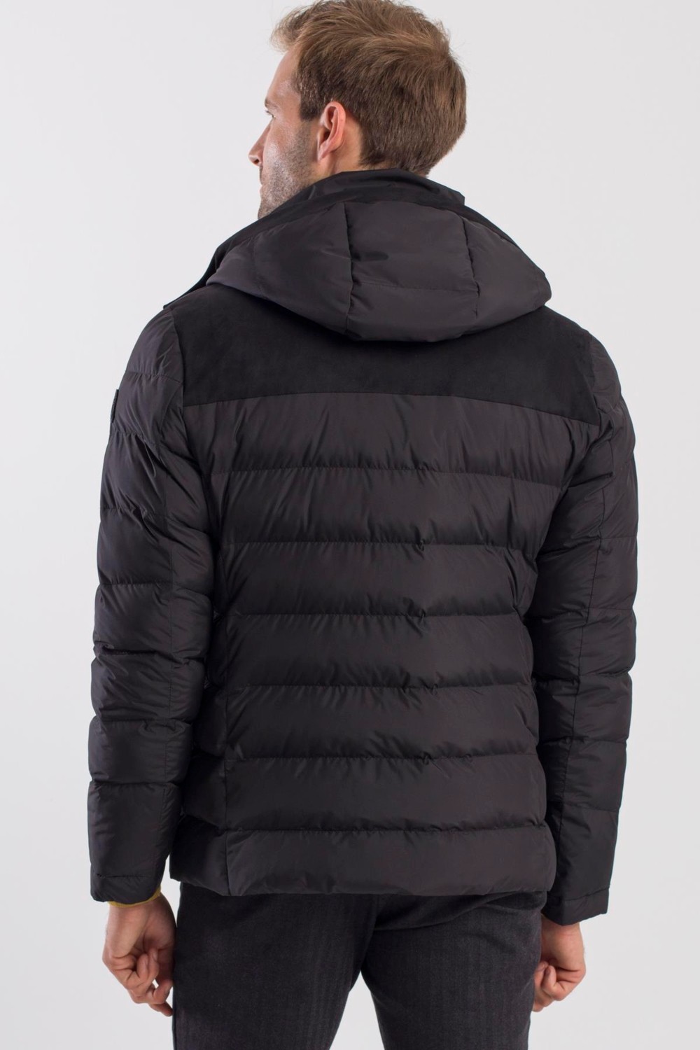 Jakamen Siyah Comfort Fit Kapüşonlu Şişme Mont görsel 8