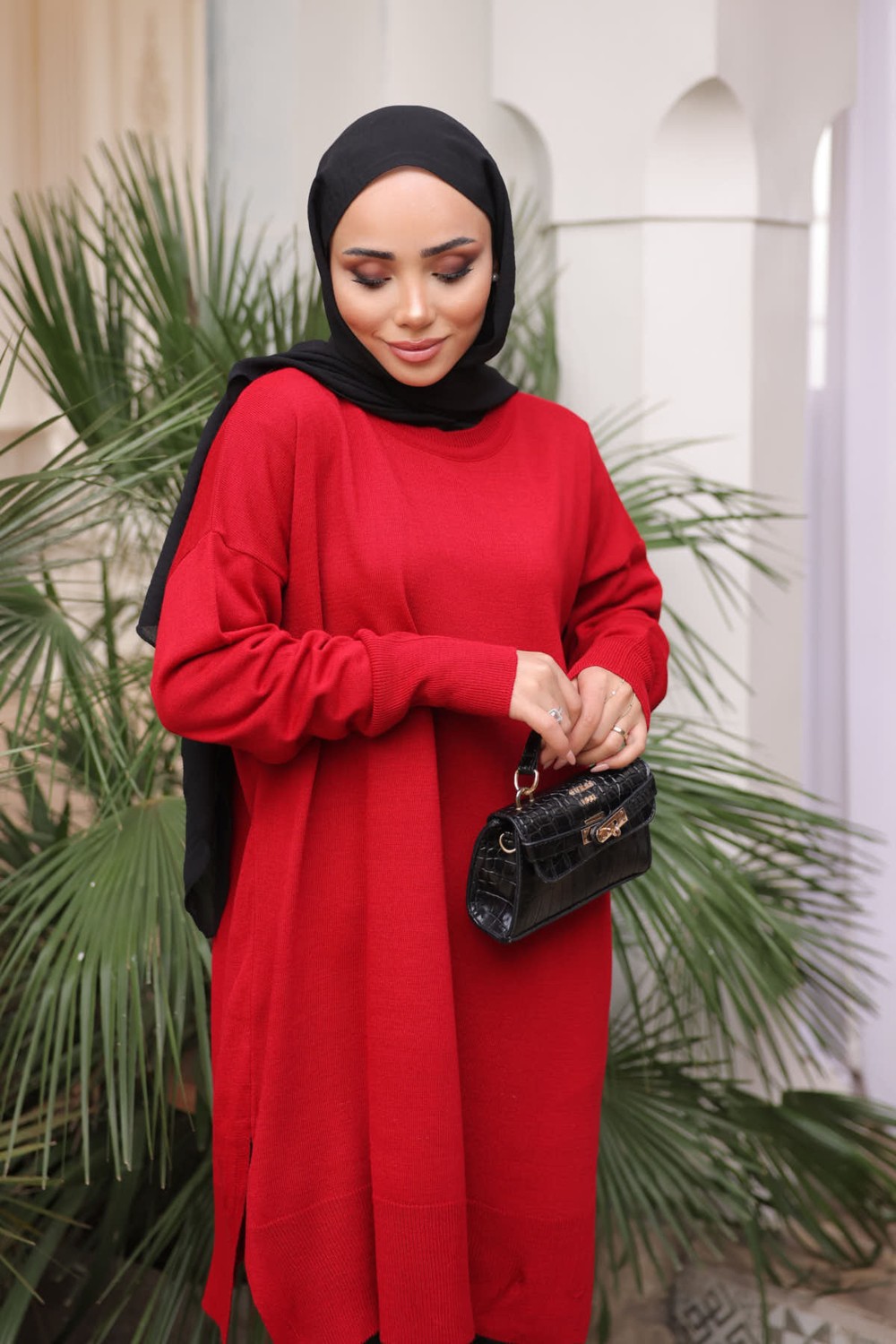İmaj Butik Yeşil Soğuk Iplik Merserize Triko Kazak görsel 3