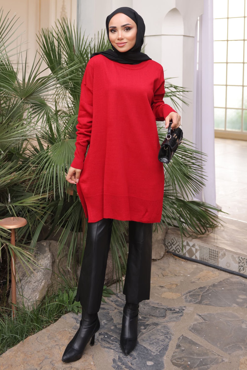 İmaj Butik Yeşil Soğuk Iplik Merserize Triko Kazak görsel 5