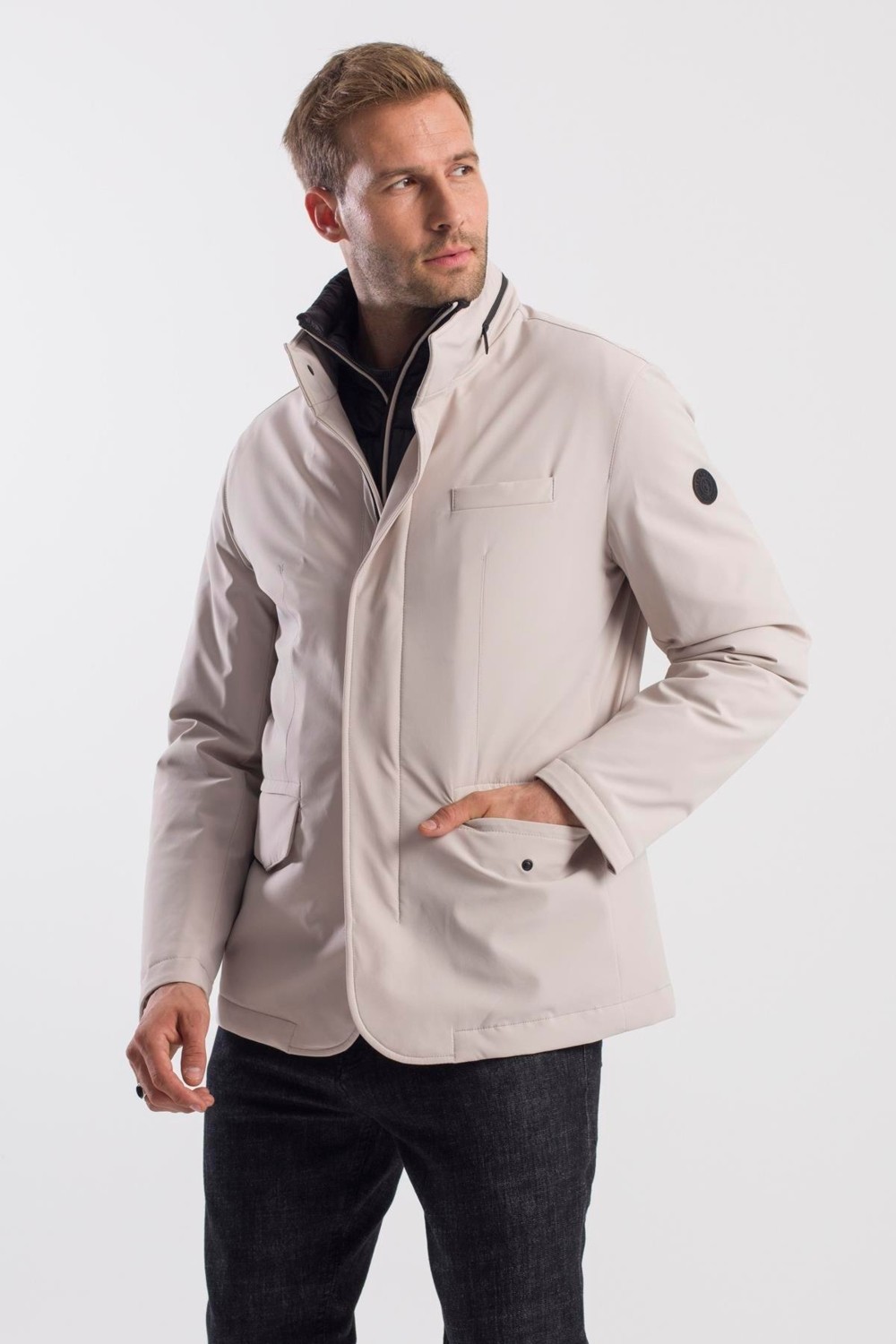 Jakamen Taş Comfort Fit Gizli Kapüşonlu Mont görsel 8