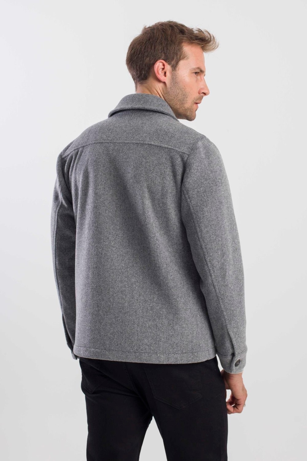 Jakamen Taba Comfort Fit Bebe Yaka Yünlü Mont görsel 8