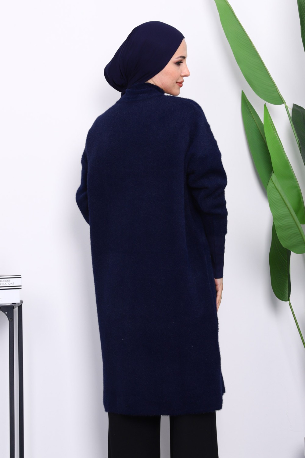 İmaj Butik Ekru Düğmeli Angora Yumoş Triko Hırka görsel 4
