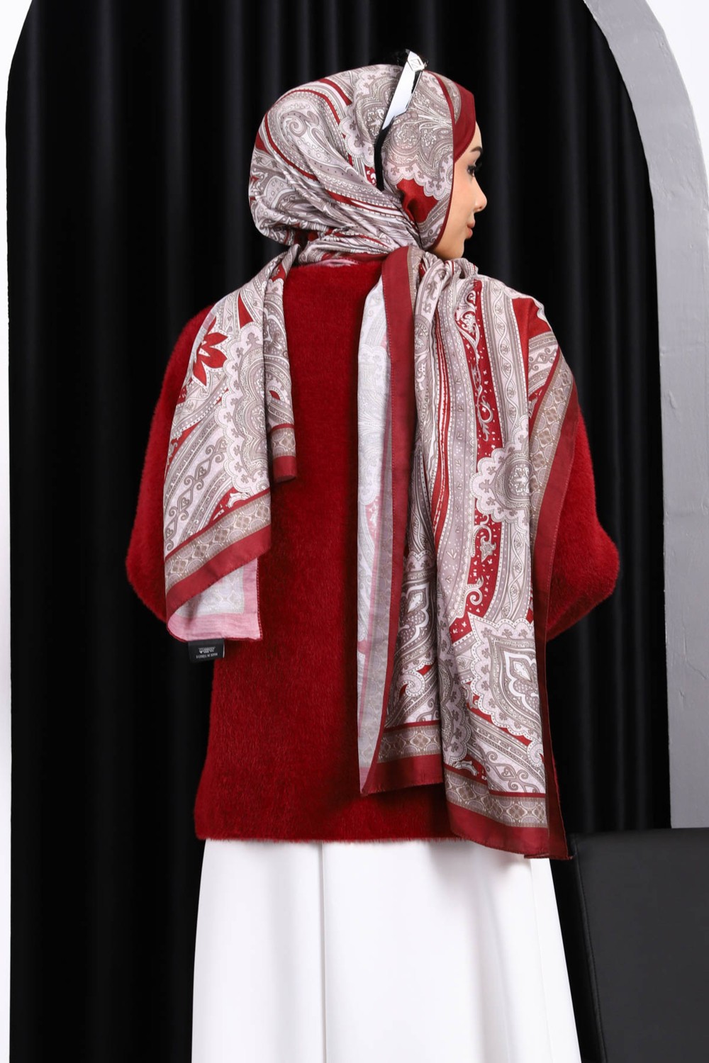 İmaj Butik Krem Ön Bağlama Detaylı Angora Yumoş Hırka görsel 4