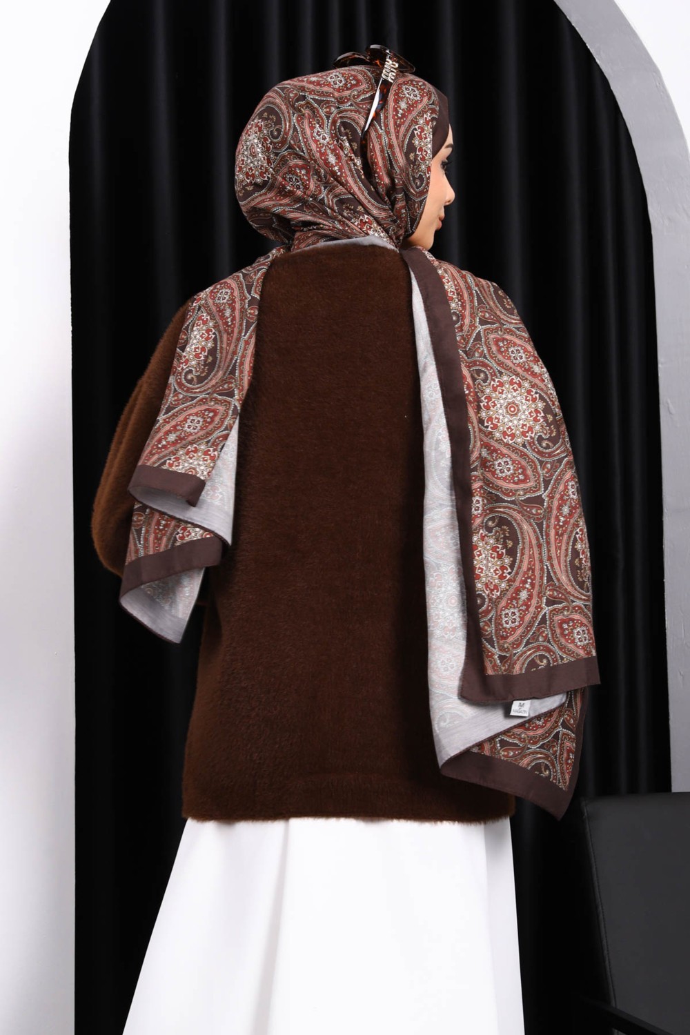 İmaj Butik Krem Ön Bağlama Detaylı Angora Yumoş Hırka görsel 8