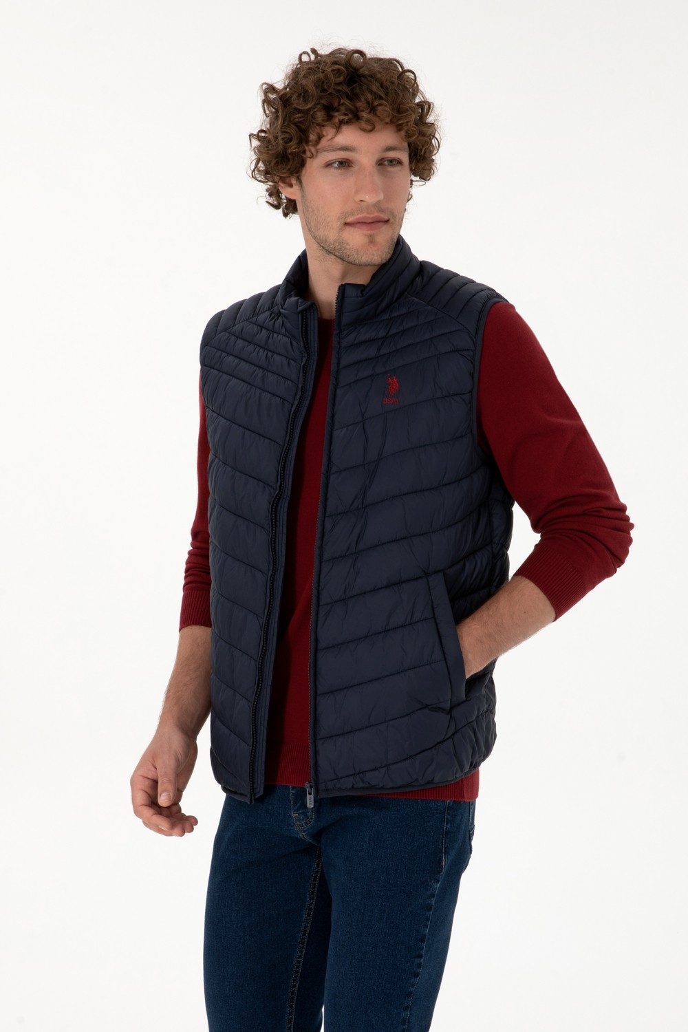 U.S. Polo Assn. Erkek Siyah Yelek (Dokuma) 50312012-VR046