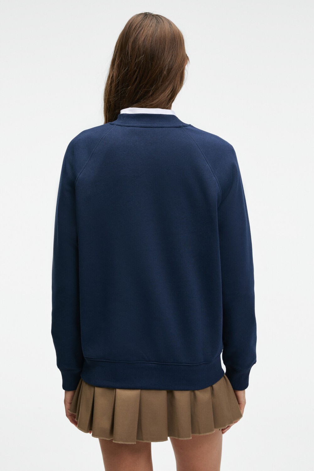 Grimelange AELORIA Kadın Önü Baskılı Reglan Kol Regular Grimelanj Sweatshirt görsel 5