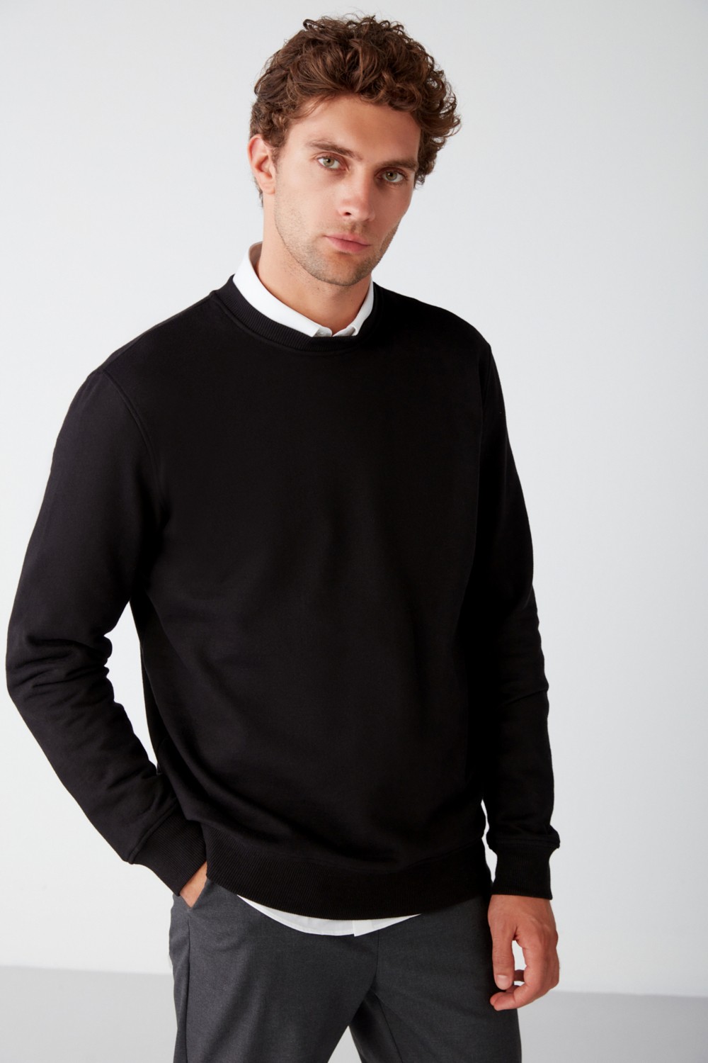 Grimelange MARINO Erkek Siyah Sweatshirt