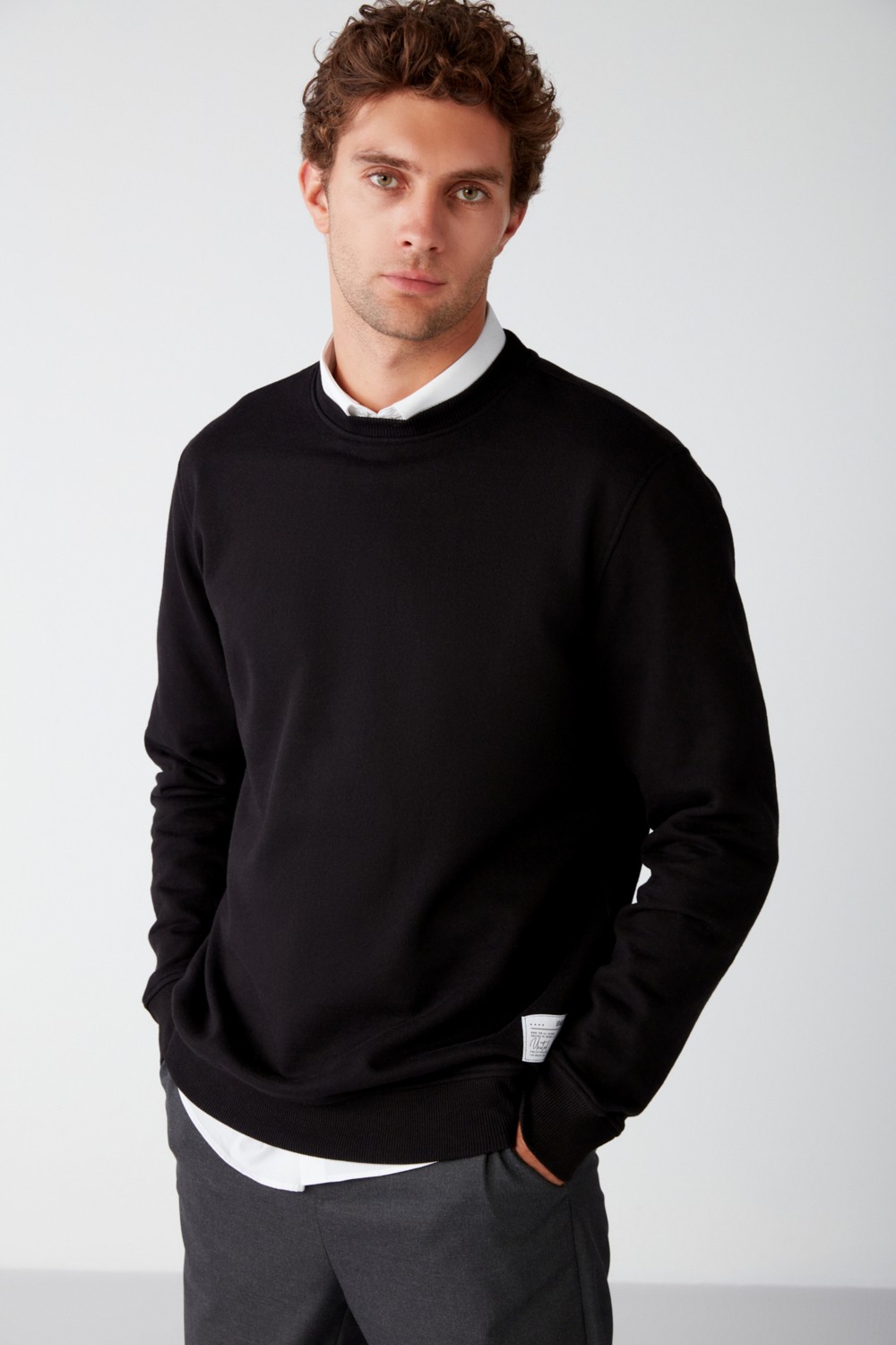 Grimelange MARINO Erkek Siyah Sweatshirt görsel 3